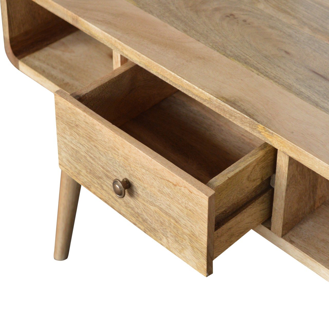 Dual-Drawer Centerpiece Table with Rounded Corners - Image 5