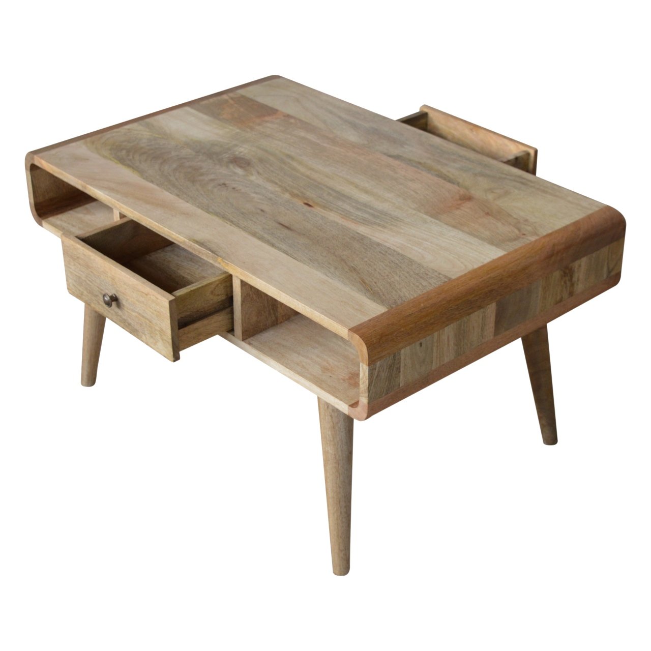 Dual-Drawer Centerpiece Table with Rounded Corners - Image 3