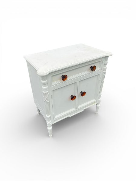 Julia Gray Hand-Painted Designer Nightstand
