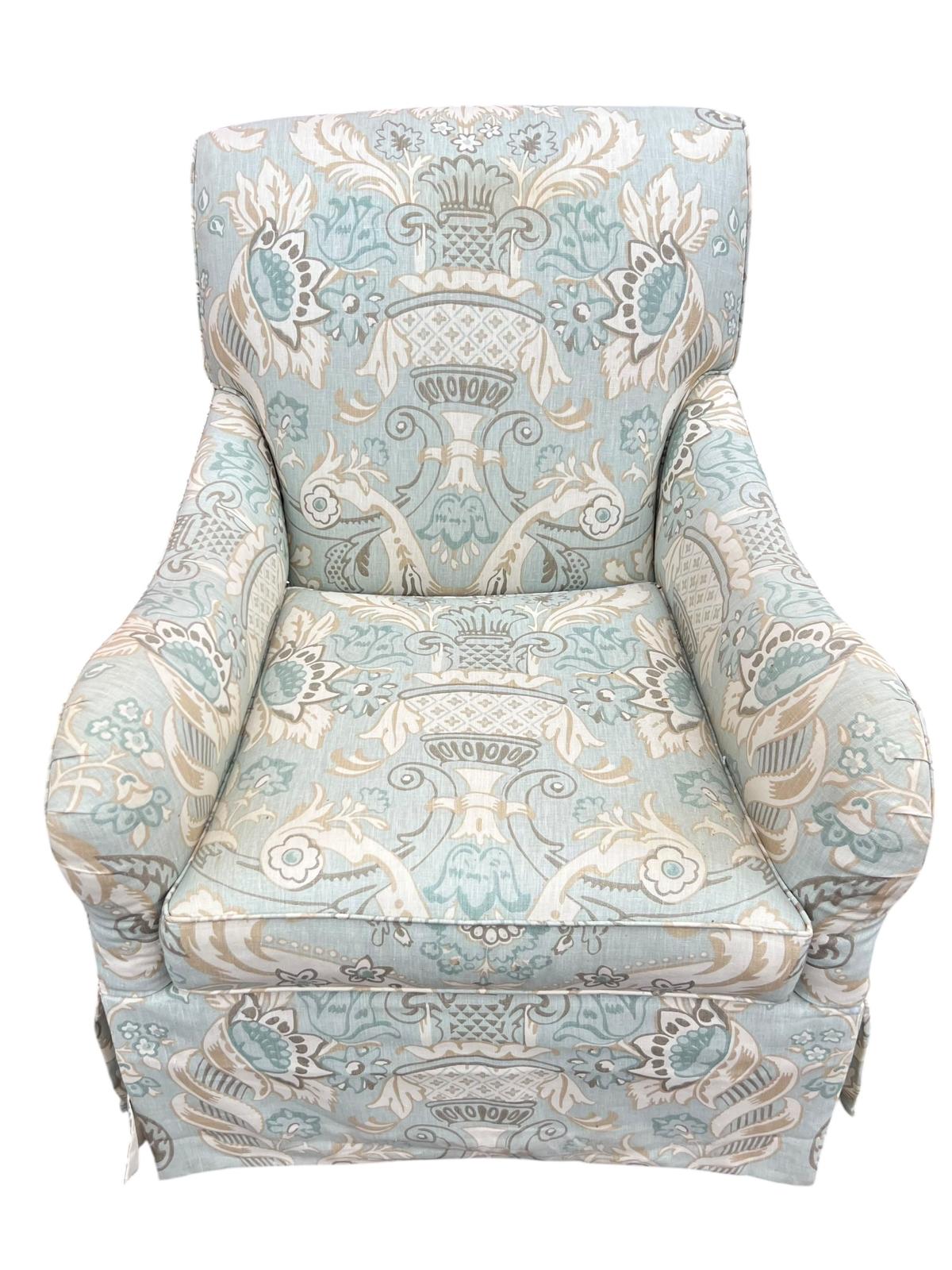 Swivel Rocker club chair in coastal, soft color palette - Image 7