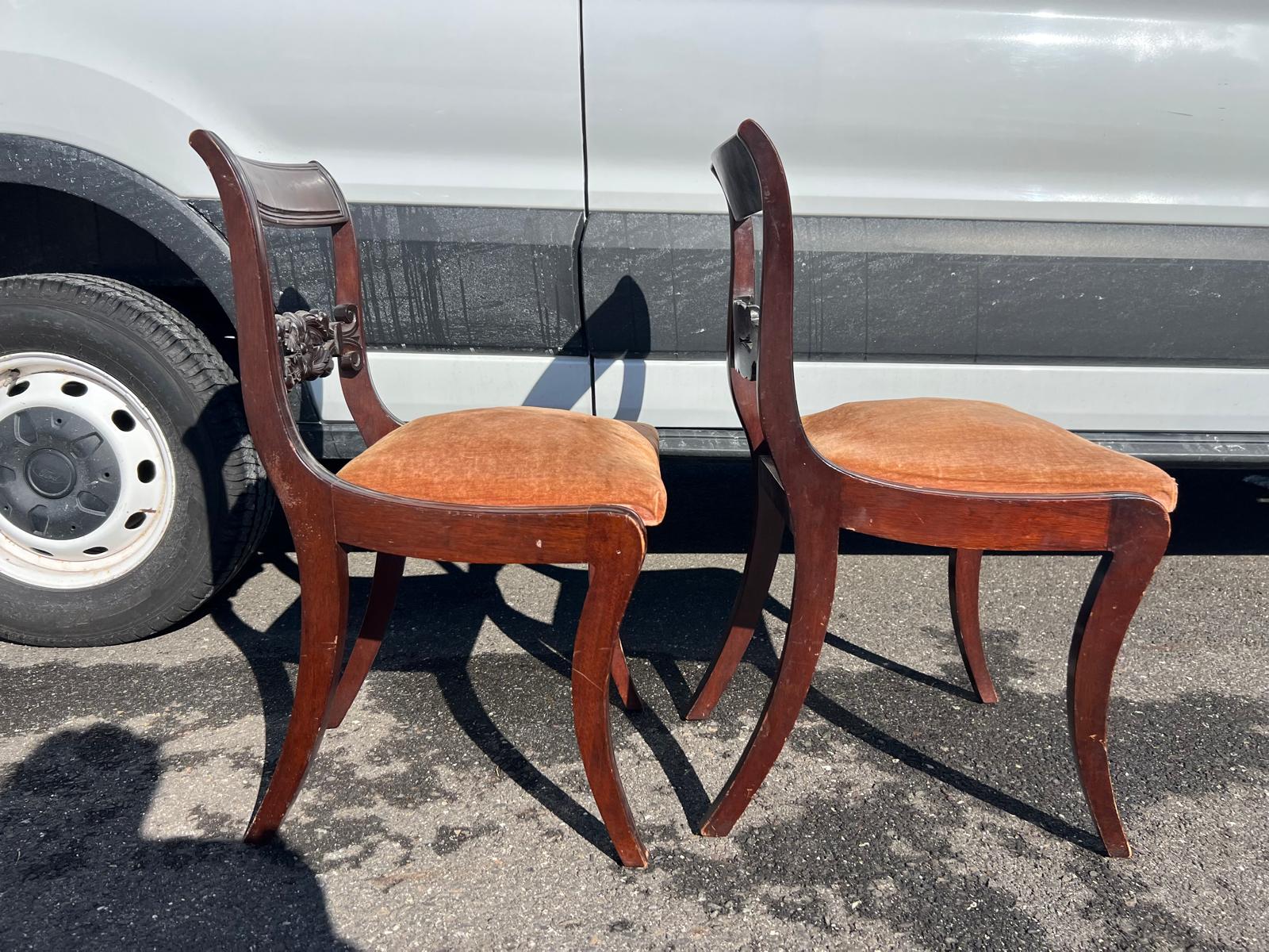 Pair of Antique 19th Century Carved Wood Accent Chairs - Image 4