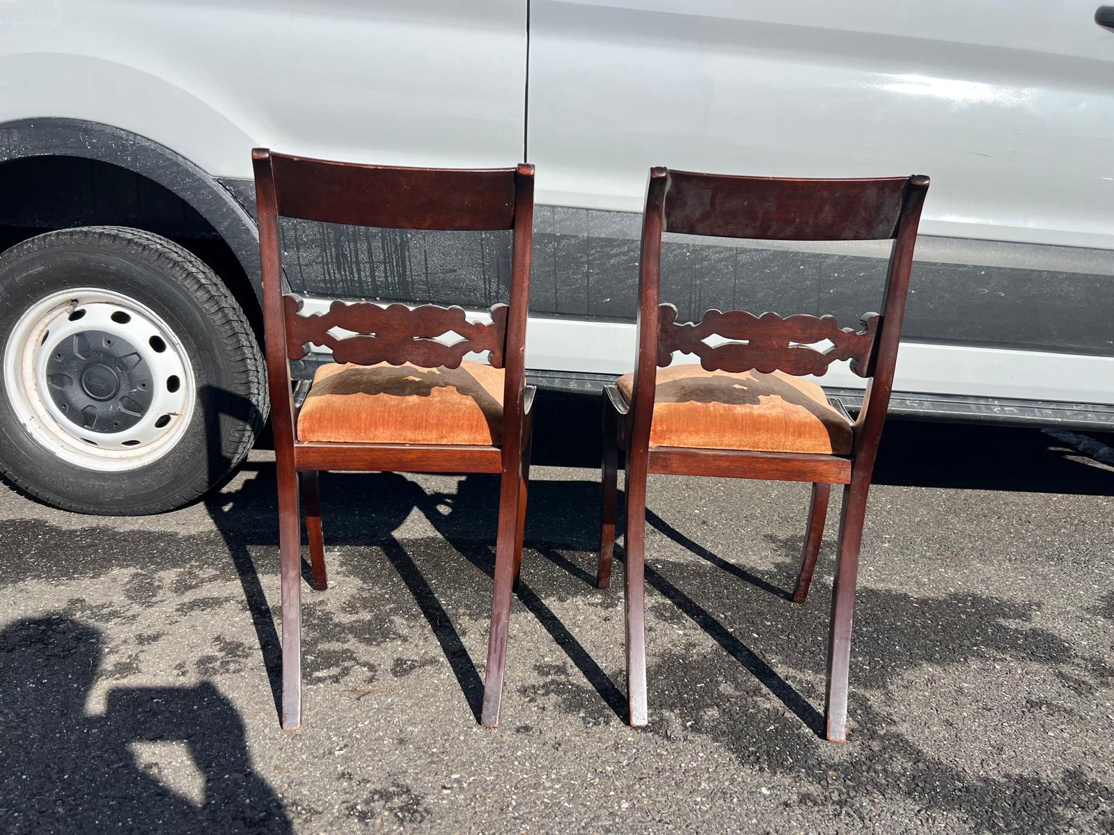 Pair of Antique 19th Century Carved Wood Accent Chairs - Image 5