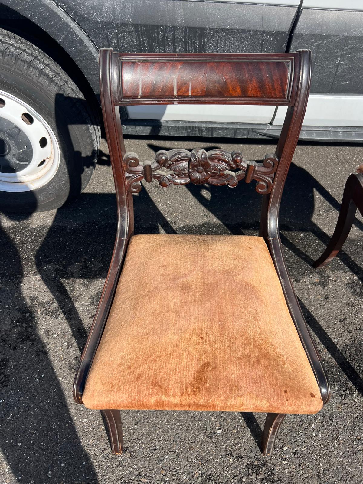 Pair of Antique 19th Century Carved Wood Accent Chairs - Image 6