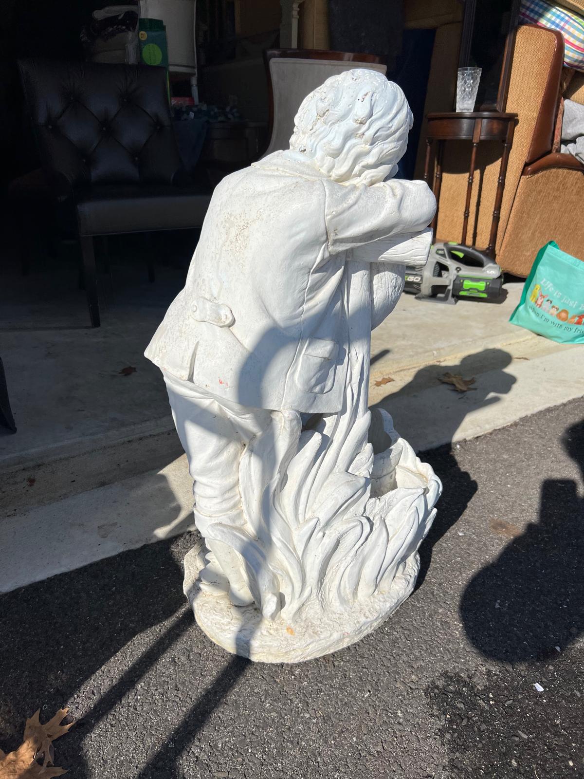 Vintage Garden Statue Planter/Fountain Figure - Image 5