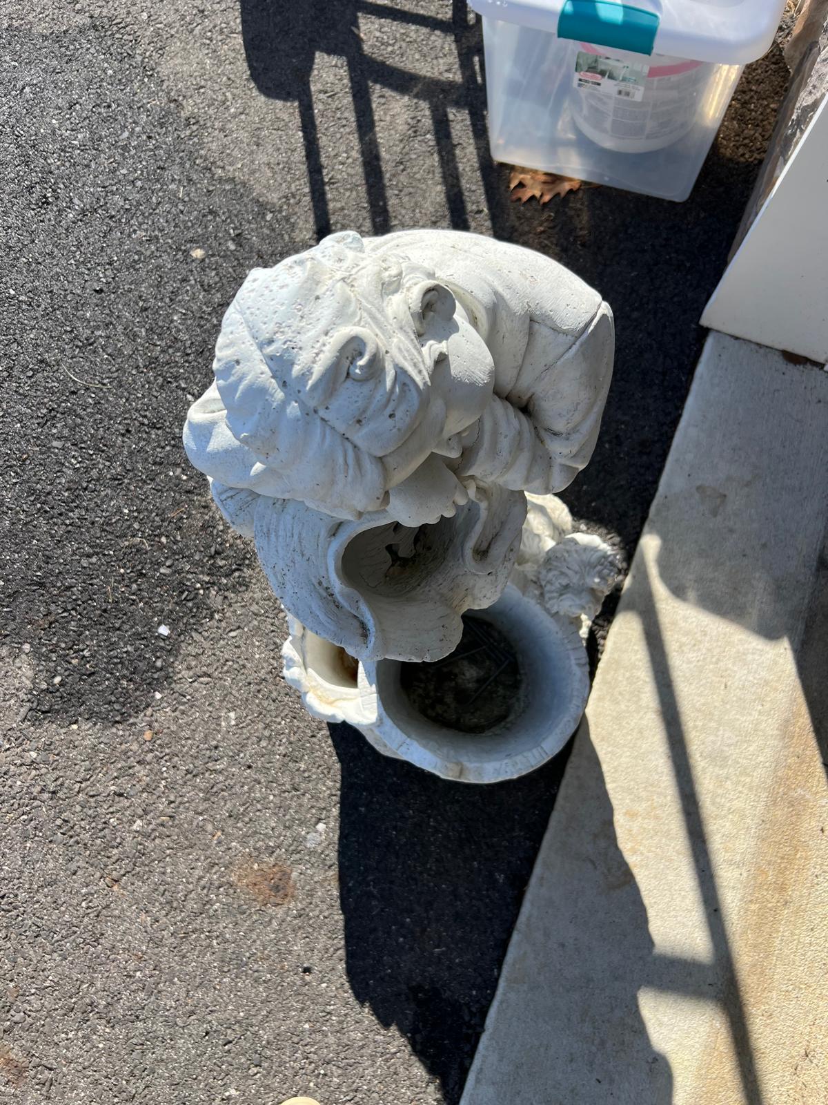 Vintage Garden Statue Planter/Fountain Figure - Image 4