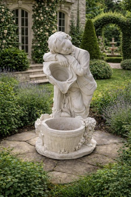 Vintage Garden Statue Planter/Fountain Figure