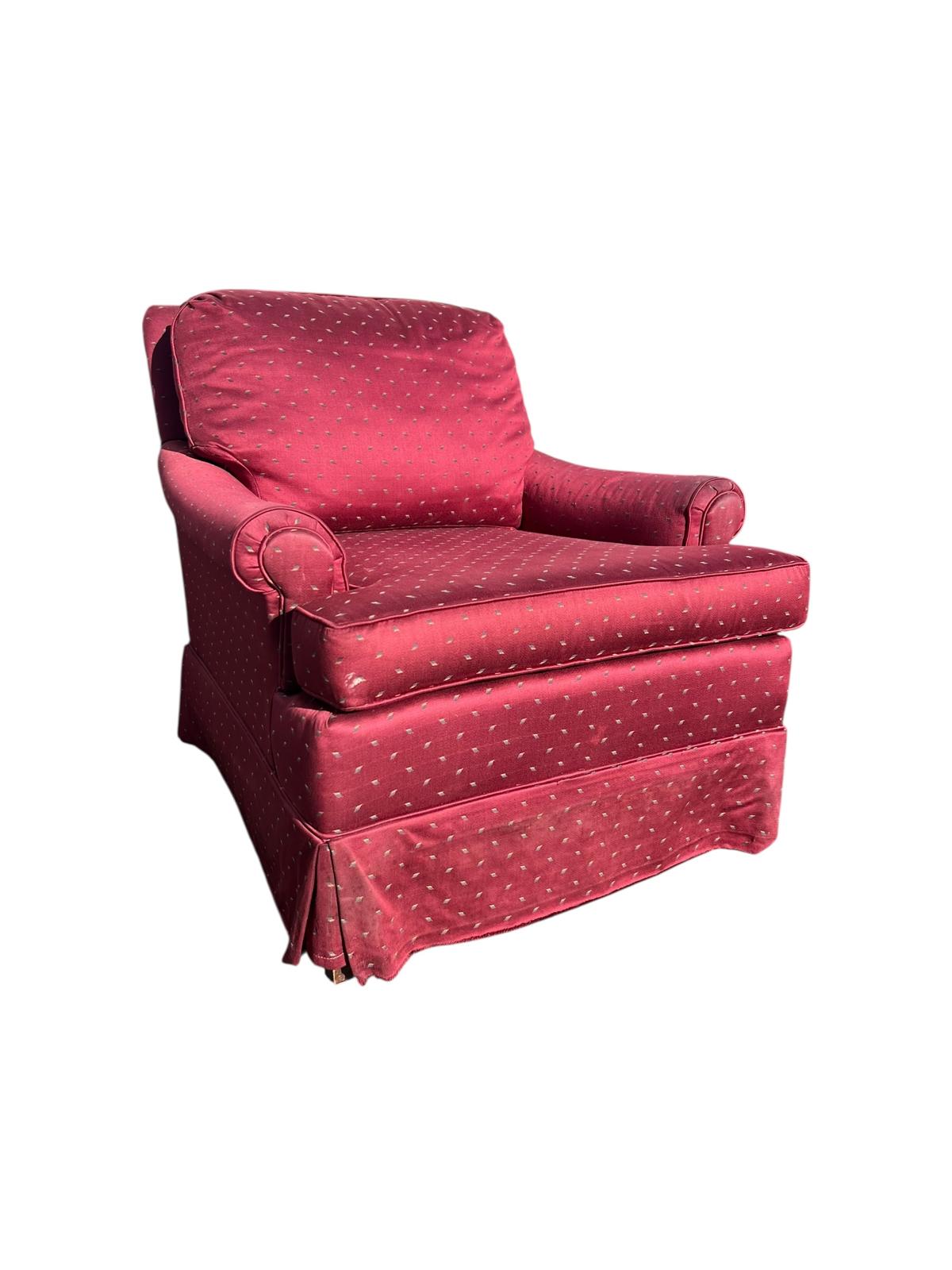 Classic Rolled-Arm Upholstered Lounge Chair - Image 3