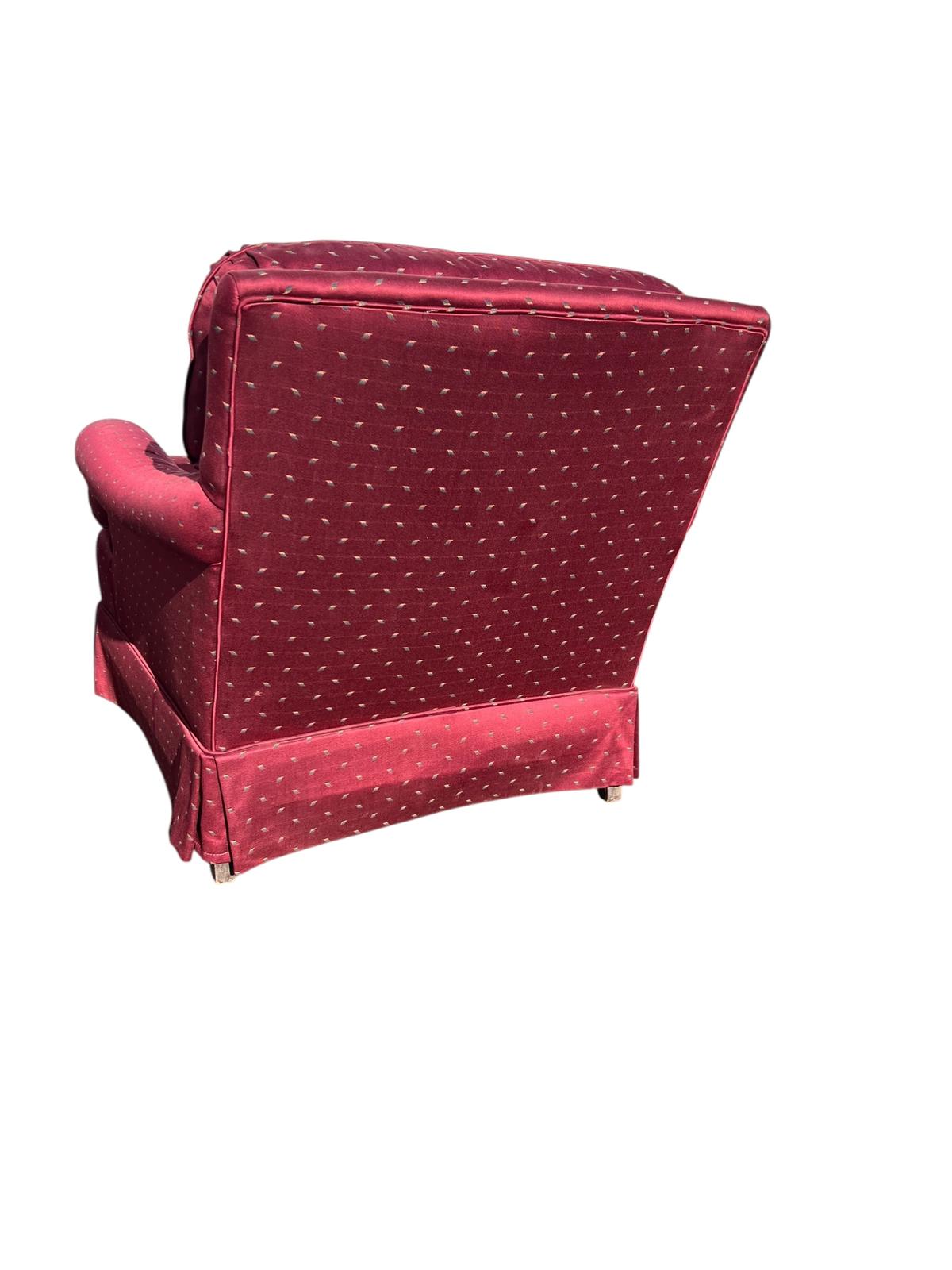 Classic Rolled-Arm Upholstered Lounge Chair - Image 4