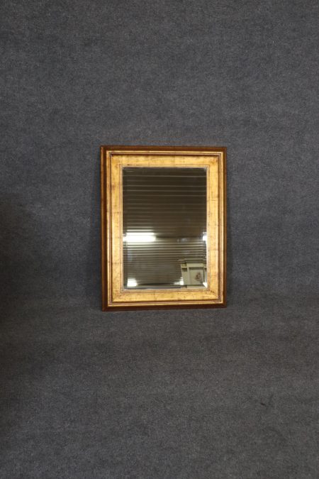 Italian Gilt Gold Leafed Beveled Glass Wall Hanging Mirror