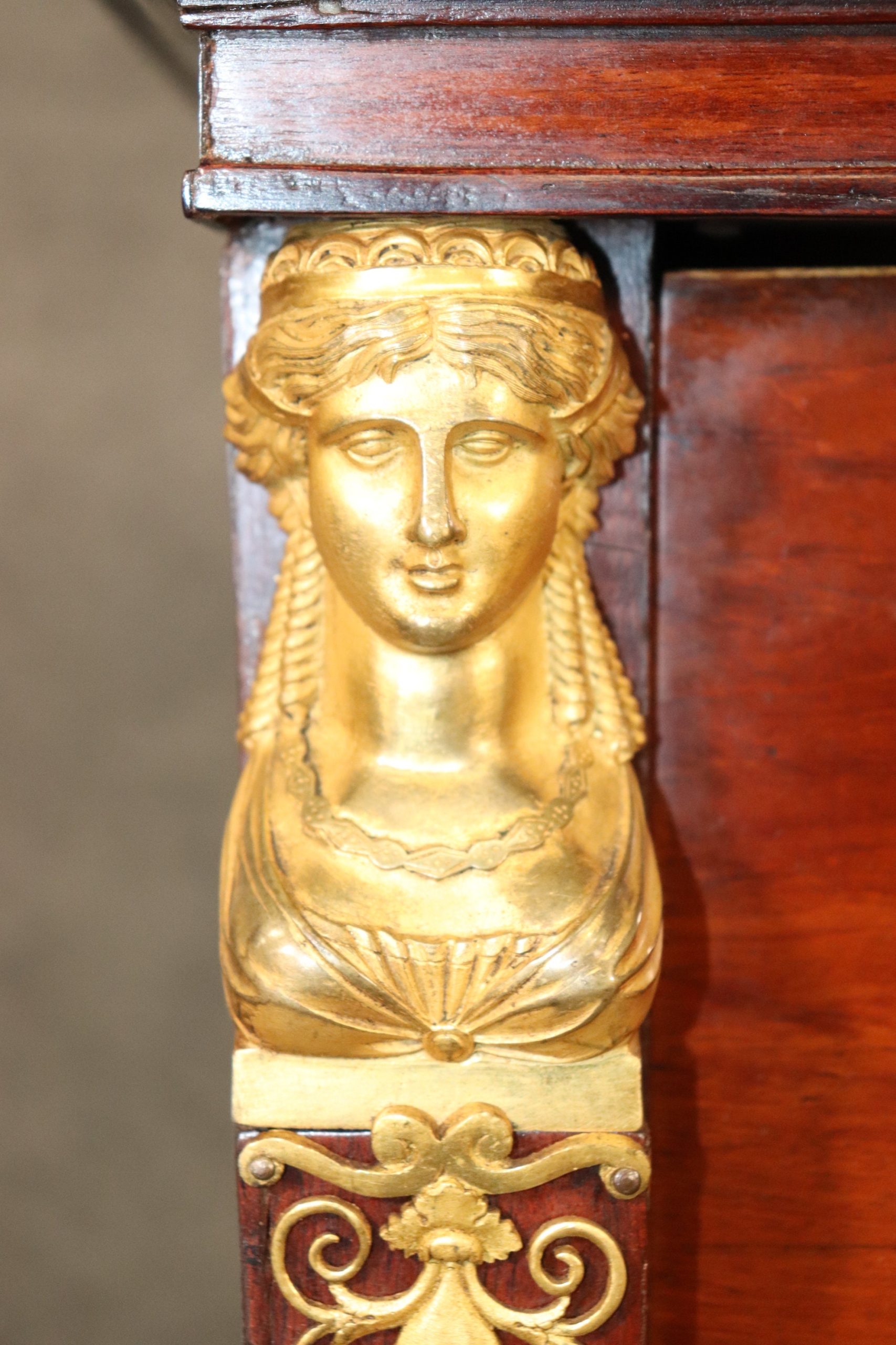 19th Century French Empire Marble Top Dresser, Chest of Drawers - Image 8