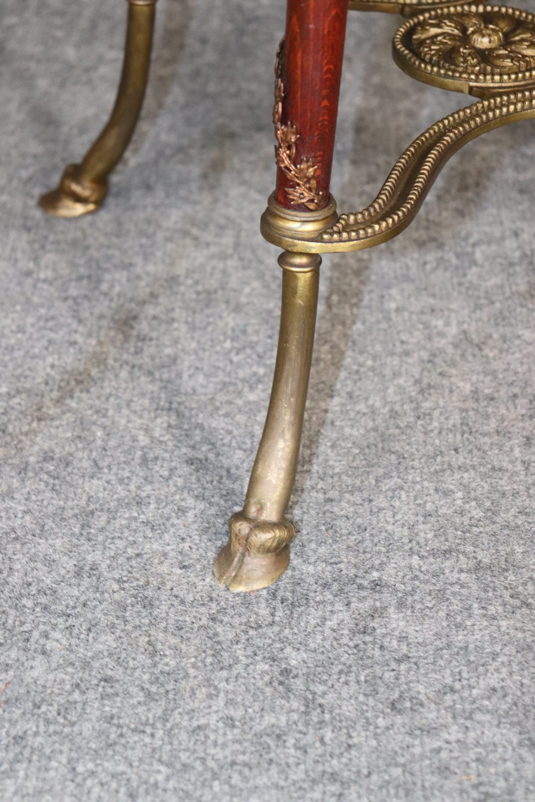 French Louis XV Style Marble Top End Table, Accent Table - Image 5