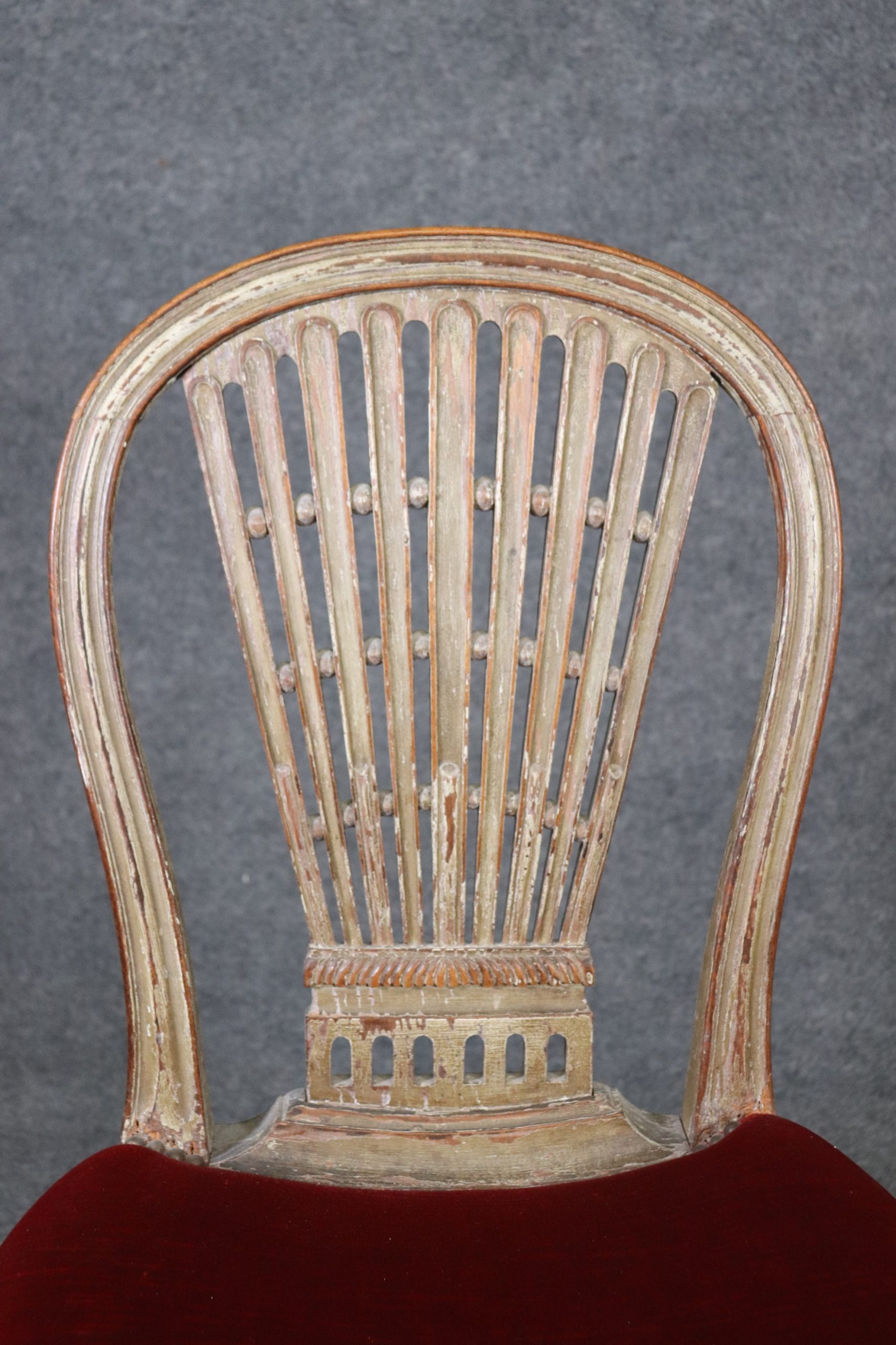 Set of 6 Original Maison Jansen Balloon Dining Chairs With Original Finish - Image 7