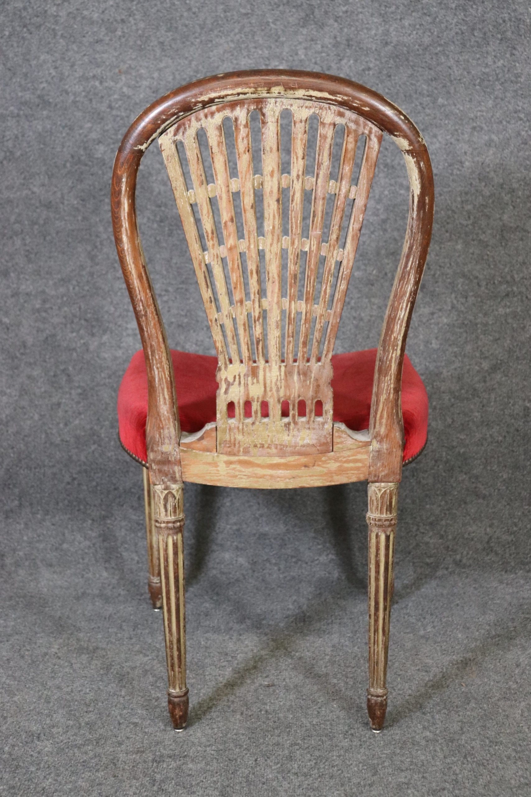 Set of 6 Original Maison Jansen Balloon Dining Chairs With Original Finish - Image 5