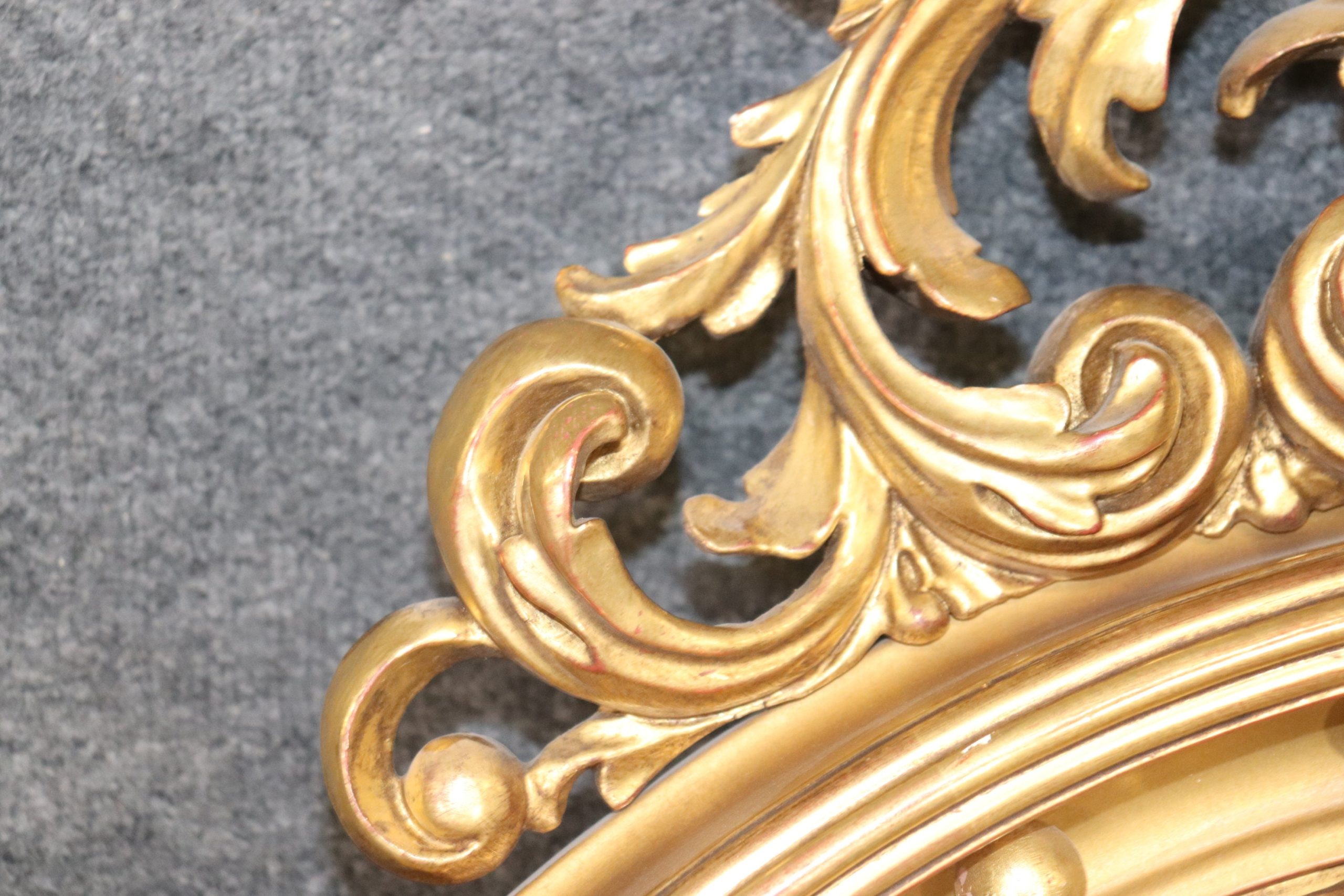 French Directoire Style Gold Gilt Circle Bullseye Mirror, Wall Hanging Mirror - Image 8