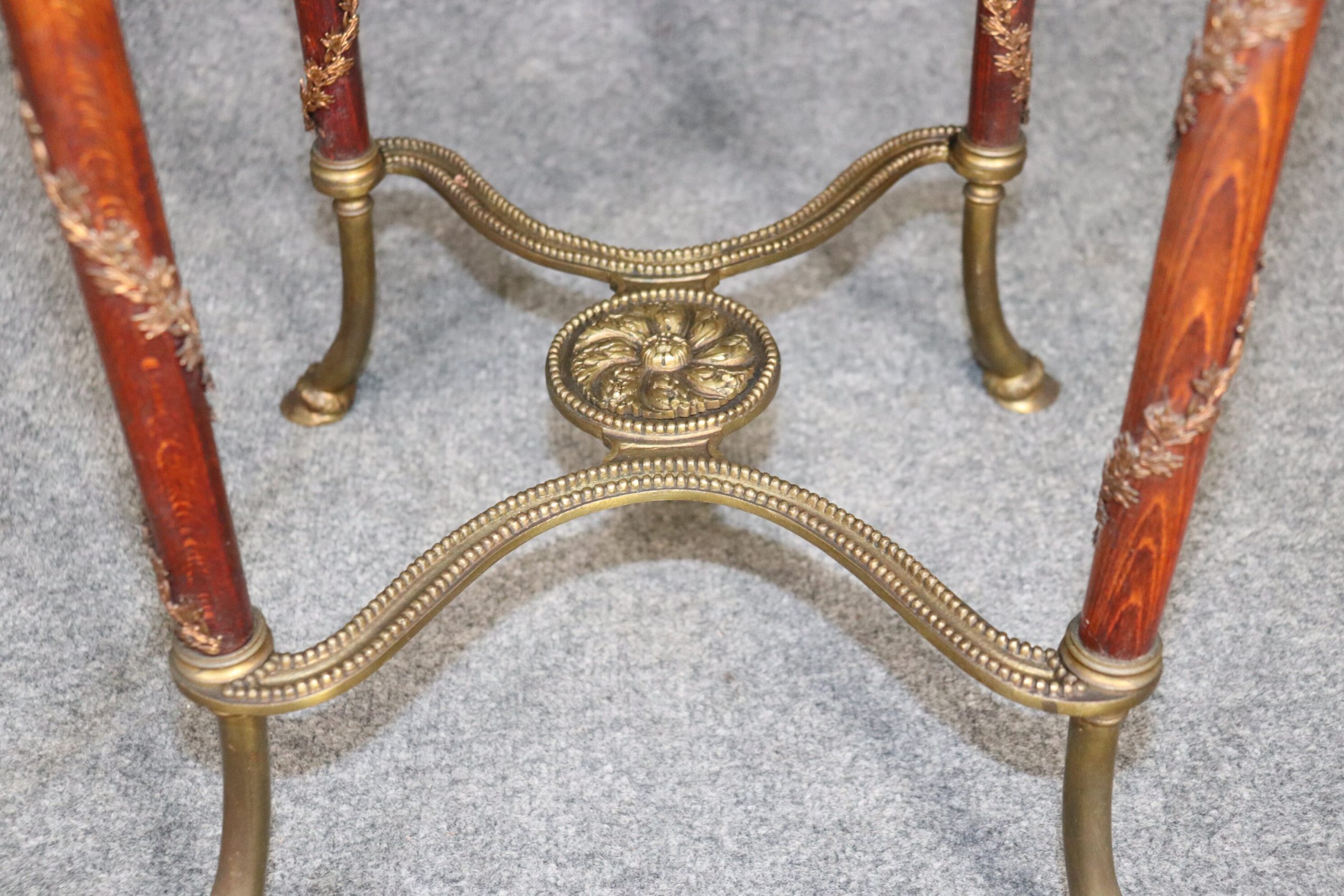 French Louis XV Style Marble Top End Table, Accent Table - Image 7