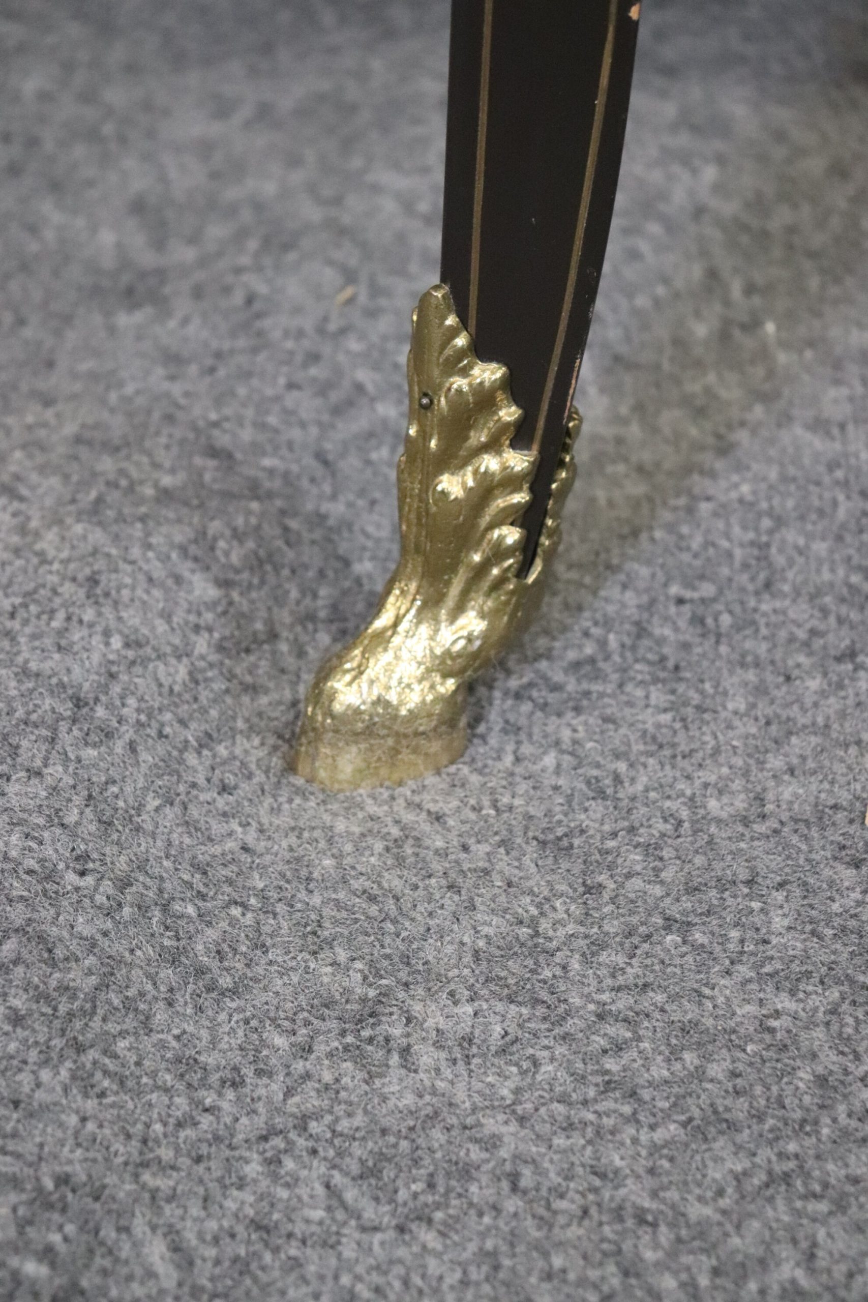 Directoire Style Leather Top Desk With Brass Accents By Baker - Image 8