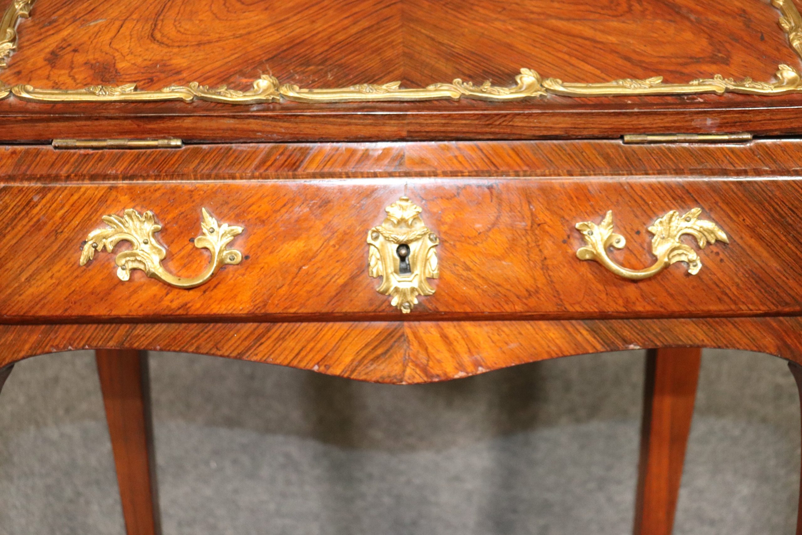 Louis XV Style 19th Century Rosewood Ladies Desk, Secretary Desk - Image 9