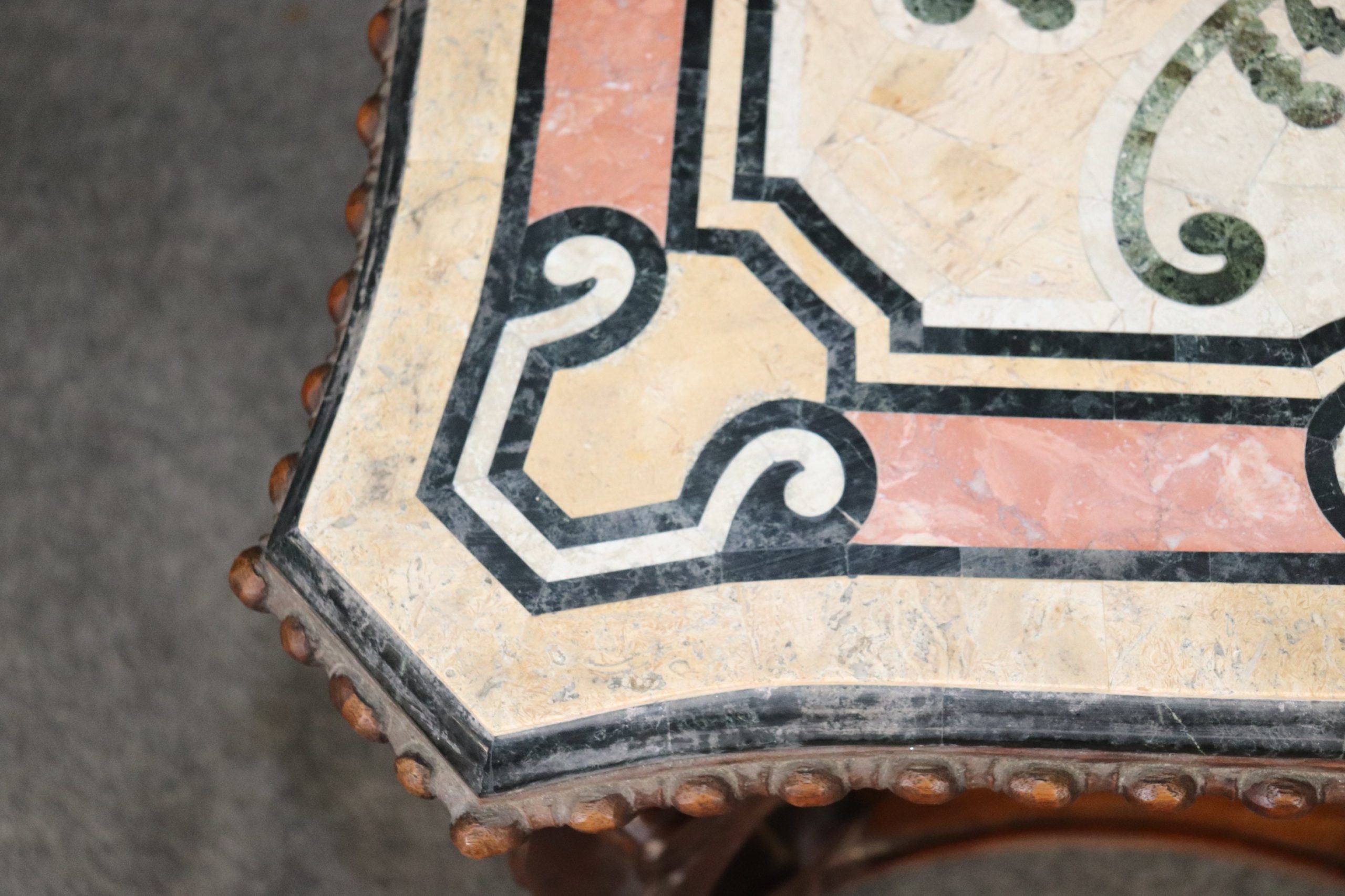 Antique Carved Mahogany End Table, Accent Table - Image 9