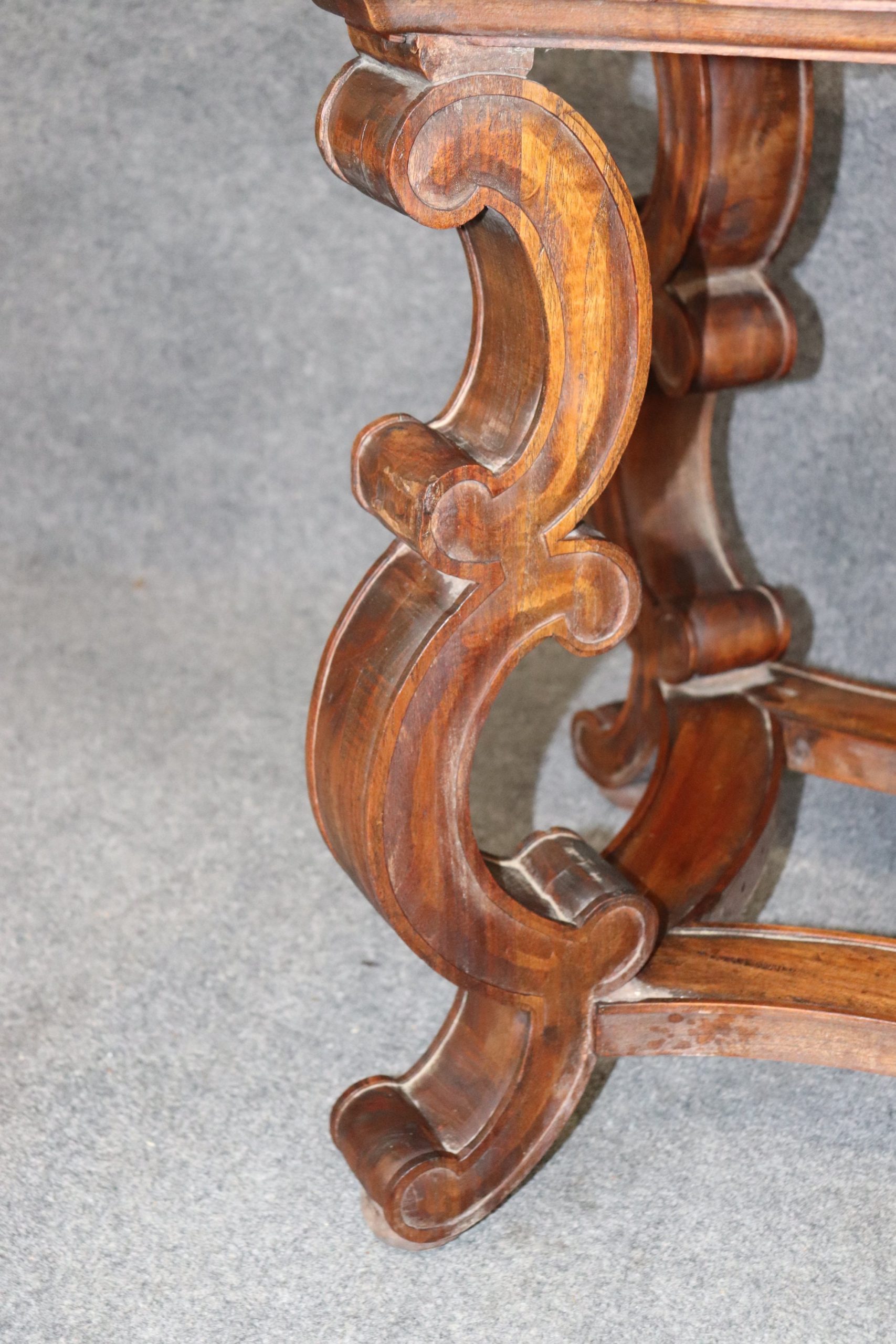 Antique Carved Mahogany End Table, Accent Table - Image 6