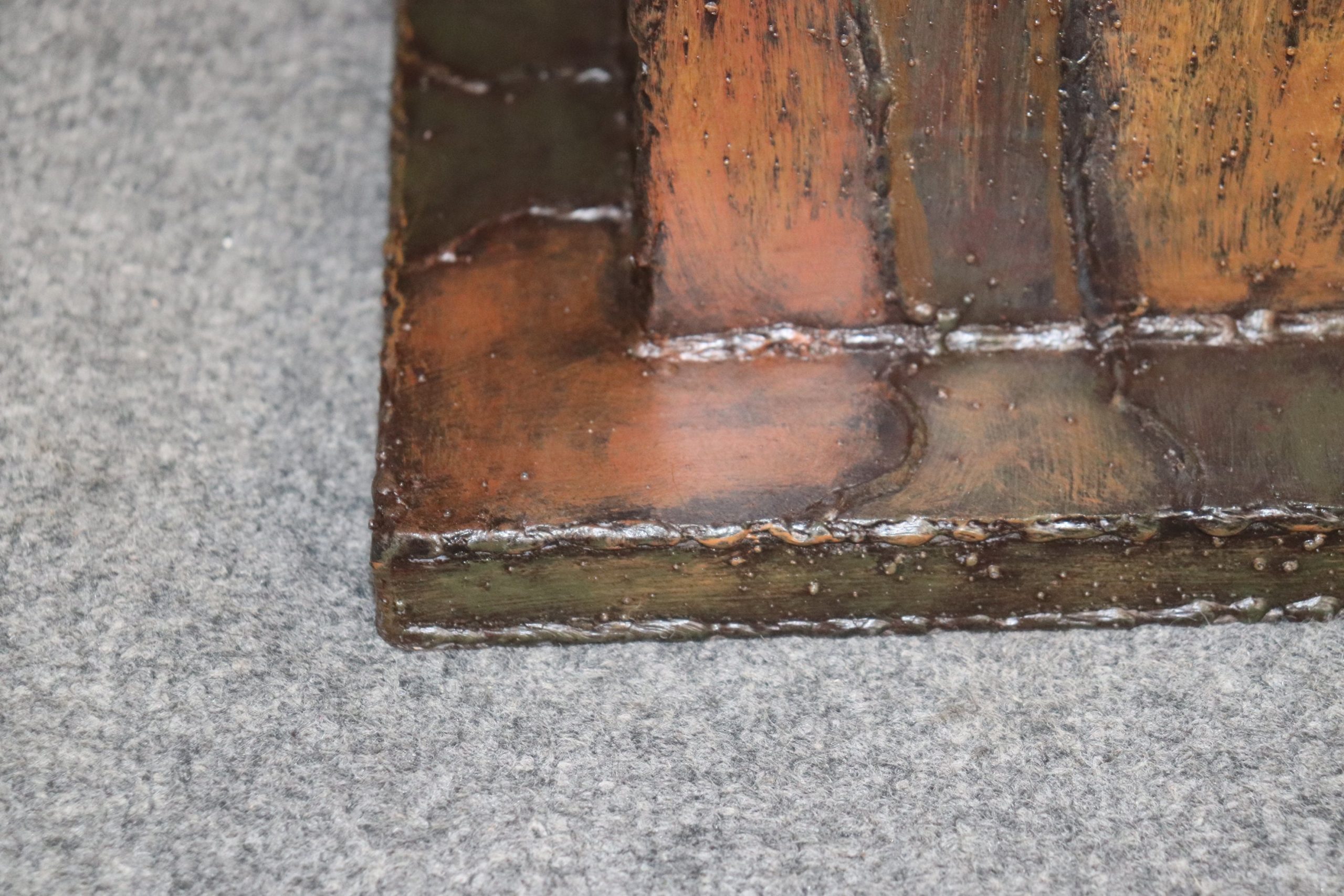 Mid Century Modern Brutalist Acid Wash Pedestal In The Manner of Paul Evans MCM Furniture, MCM Decor - Image 10