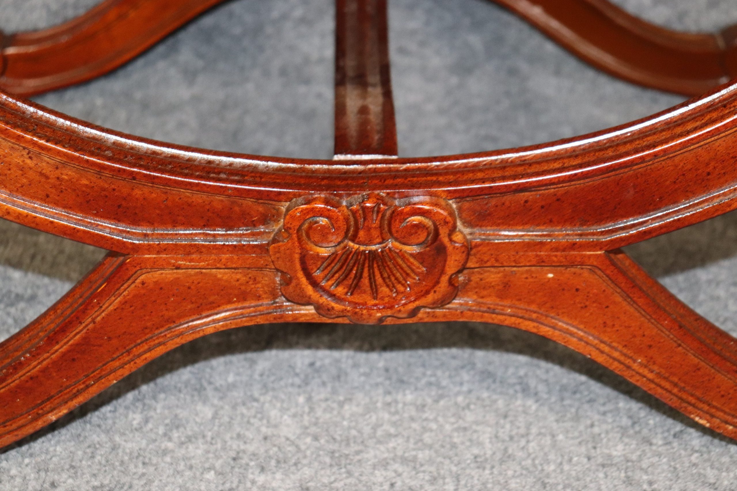Pair of Regency Style Carved Upholstered Benches, Entryway Bench - Image 10