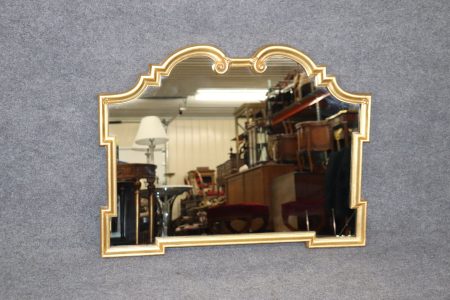 Italian Rococo Style Carved Gold Gilt Wall Hanging Mirror By Labarge, Wall Decor