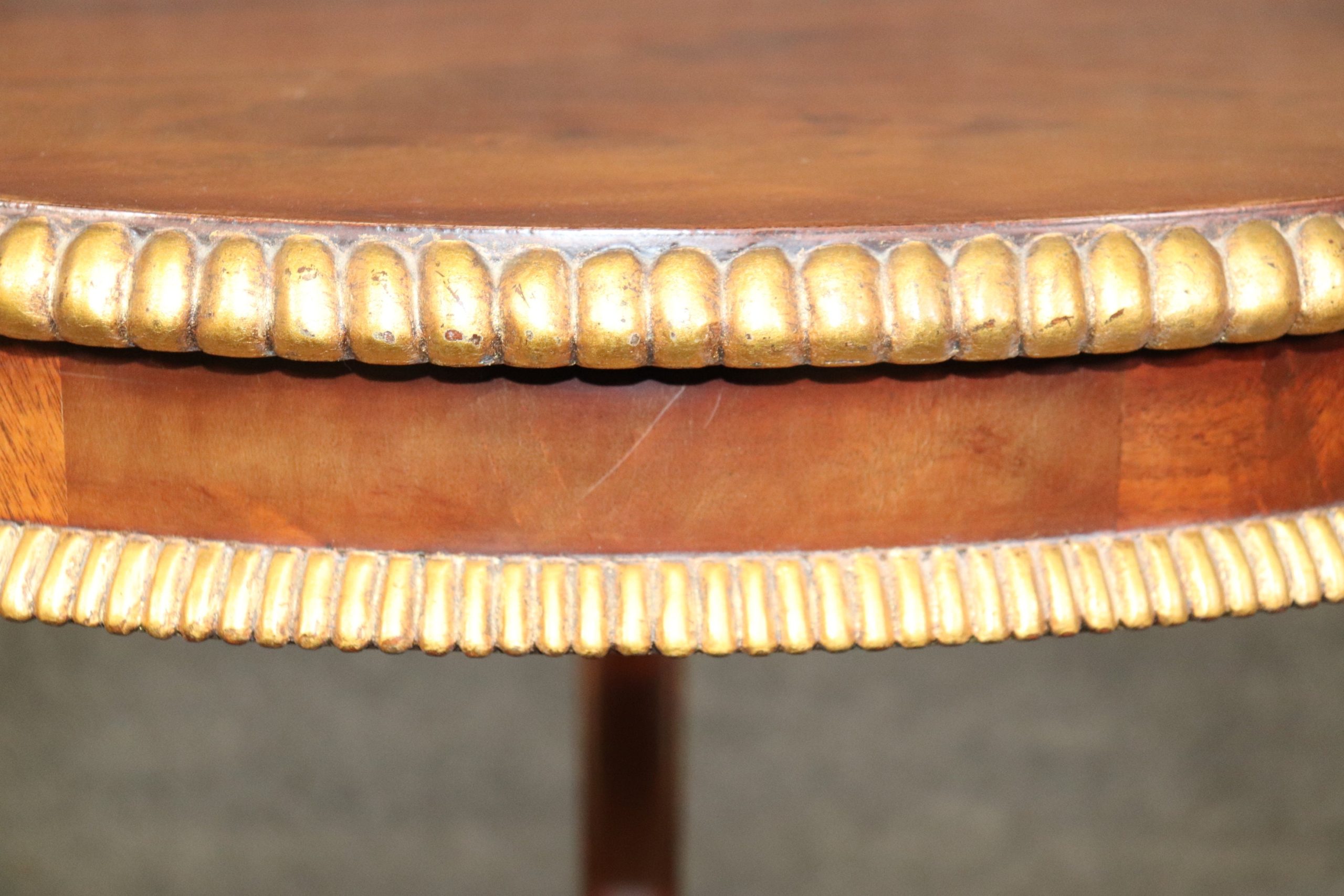 Light Mahogany Louis XV Style Gilt Center Table In The Manner of Maitland Smith, Antiques - Image 8