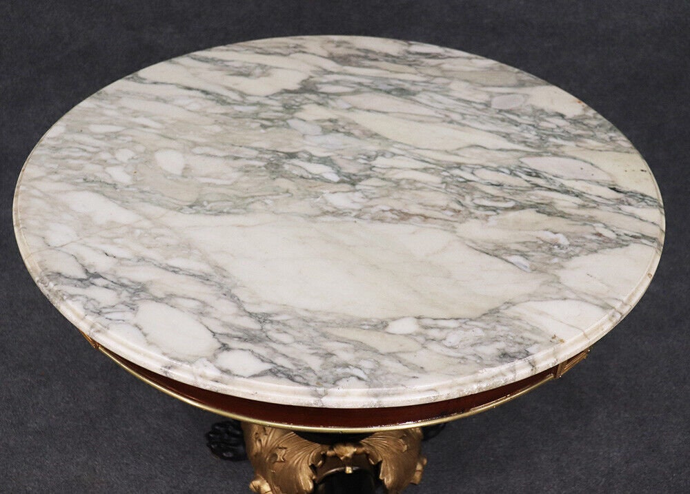 Solid Bronze and Marble Russian Neoclassical Center Table, Circa 1900s - Image 2