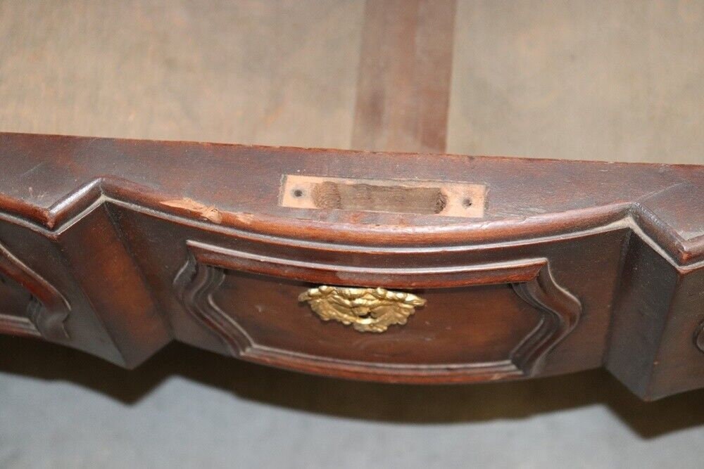 Antique French Provincial Louis XV Style Walnut Commode, Chest of Drawers - Image 8