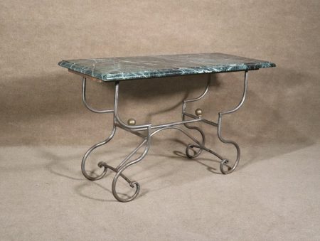 Maison Jansen Directoire Style Marble Top Console Table, Pastry Table