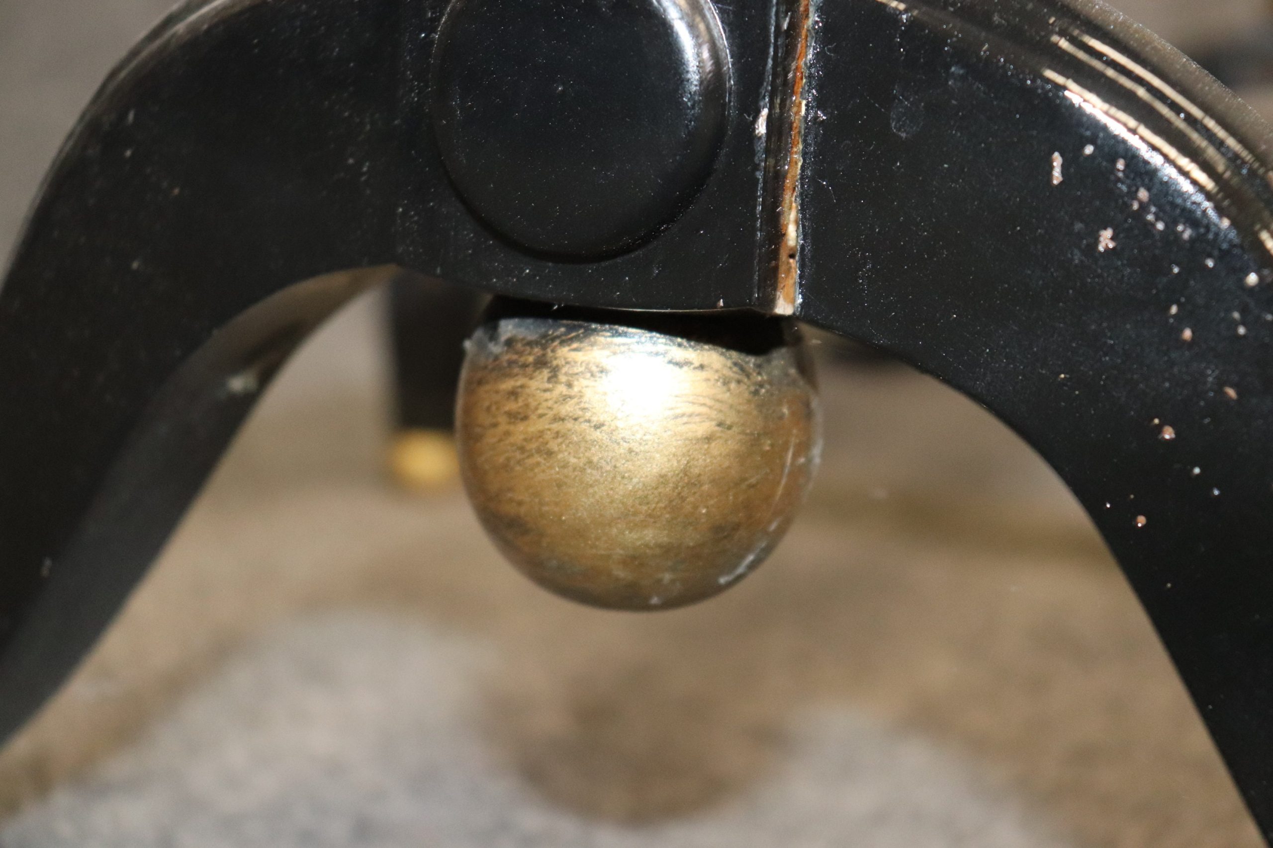 French Directoire Ebonized Marble Top Tea Table, End Table - Image 9