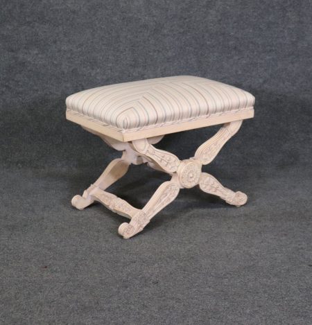 Maison Jansen Style Directoire Paint Decorated X Bench, MCM