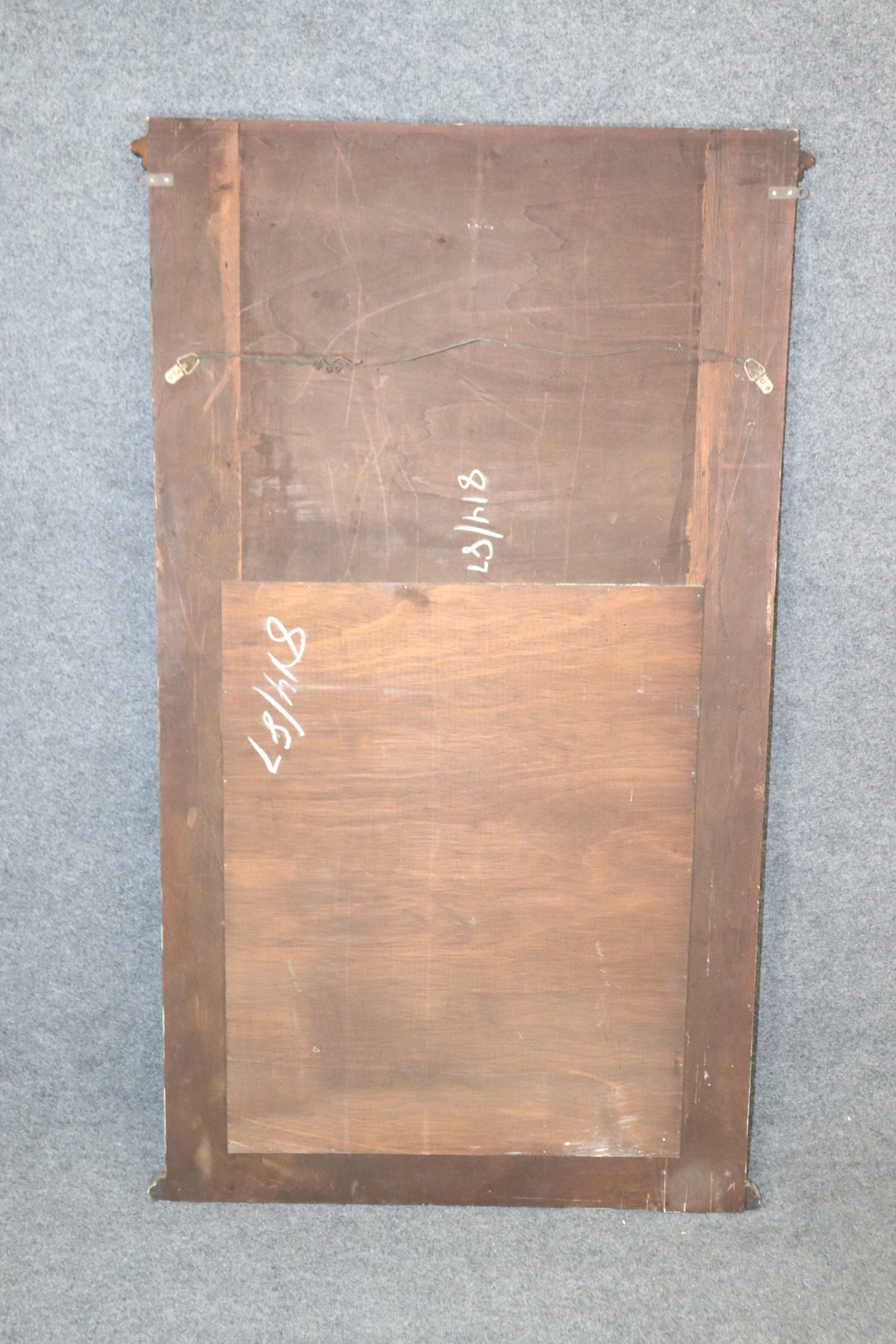 Antique French Directoire Style Carved Trumeau Mirror, Antiques - Image 3