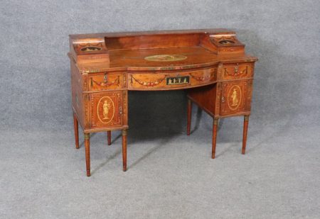 19th Century Adams Style Paint Decorated Carlton House Desk, Antiques
