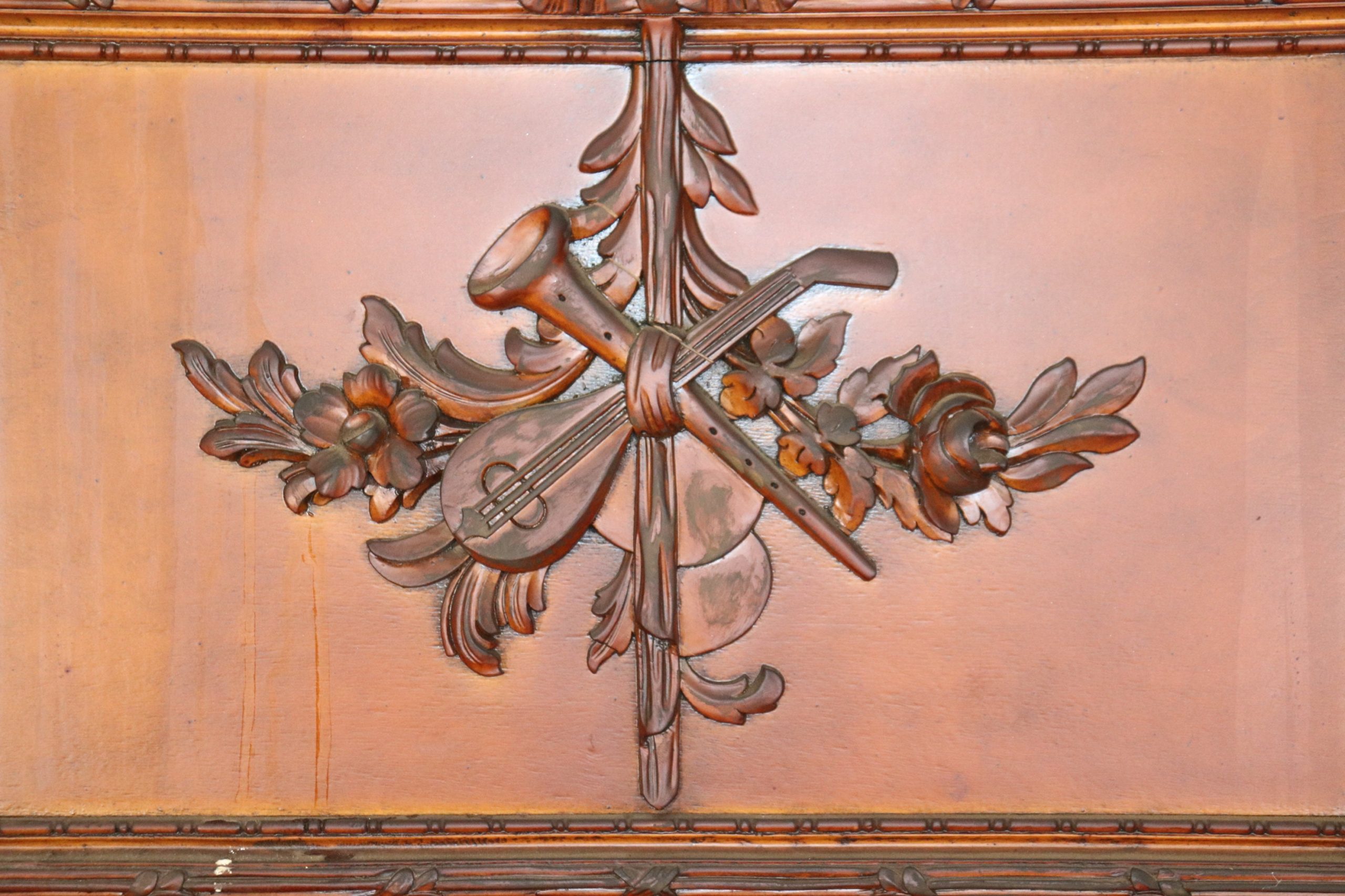 Antique French Directoire Style Carved Trumeau Mirror, Antiques - Image 5