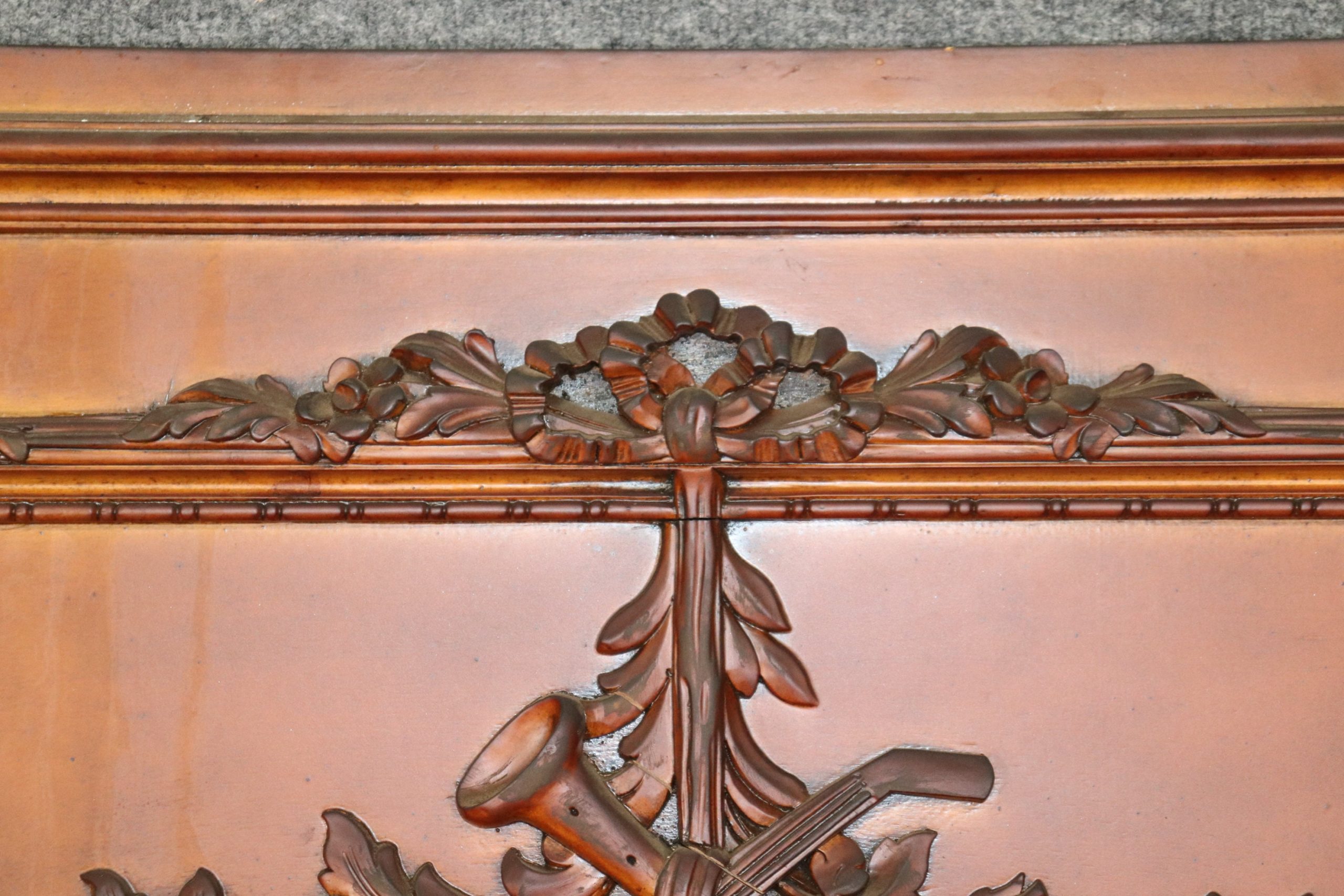 Antique French Directoire Style Carved Trumeau Mirror, Antiques - Image 6