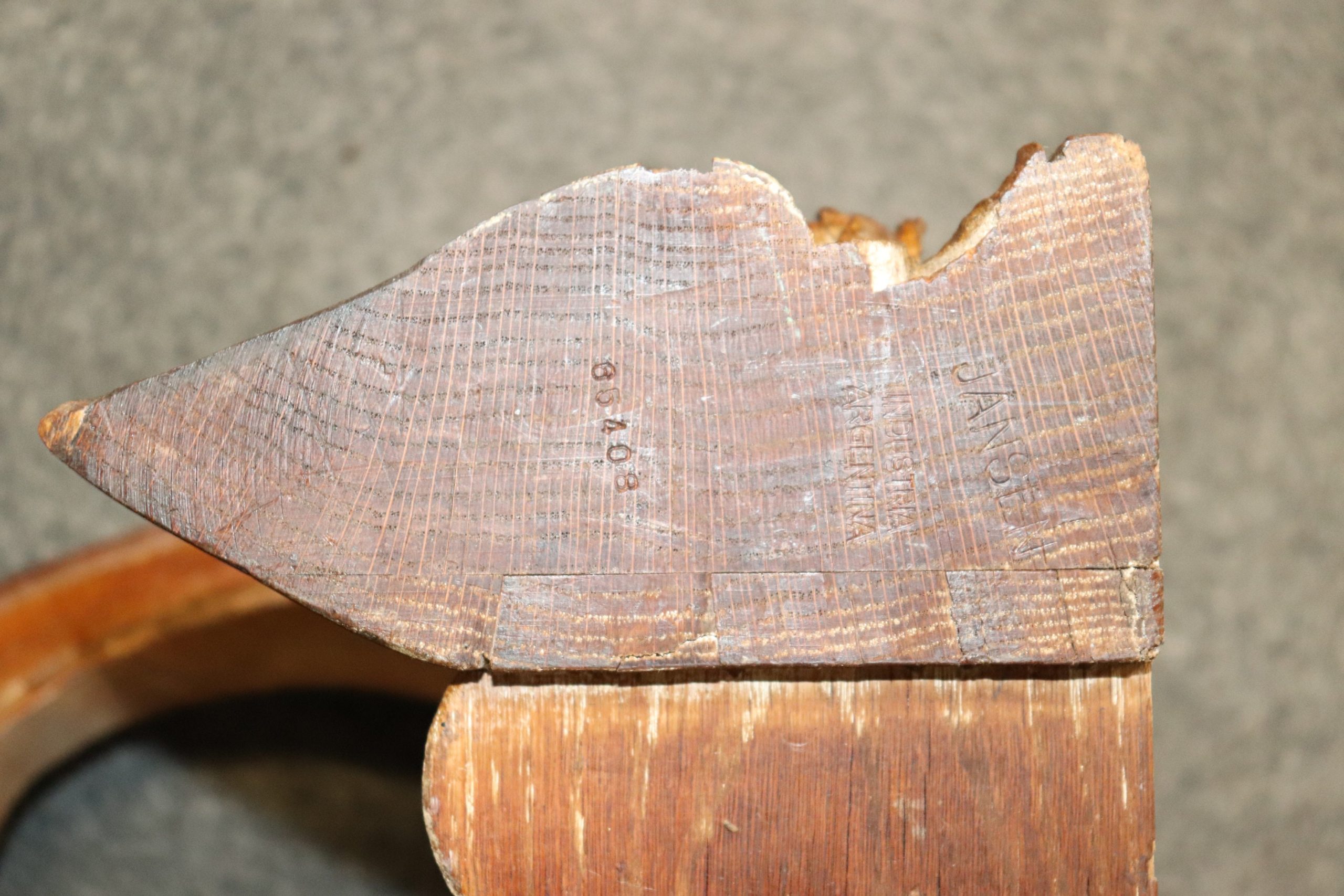 Pair of Signed Maison Jansen Oak Marble Top Wall Hanging Consoles, Antiques - Image 9