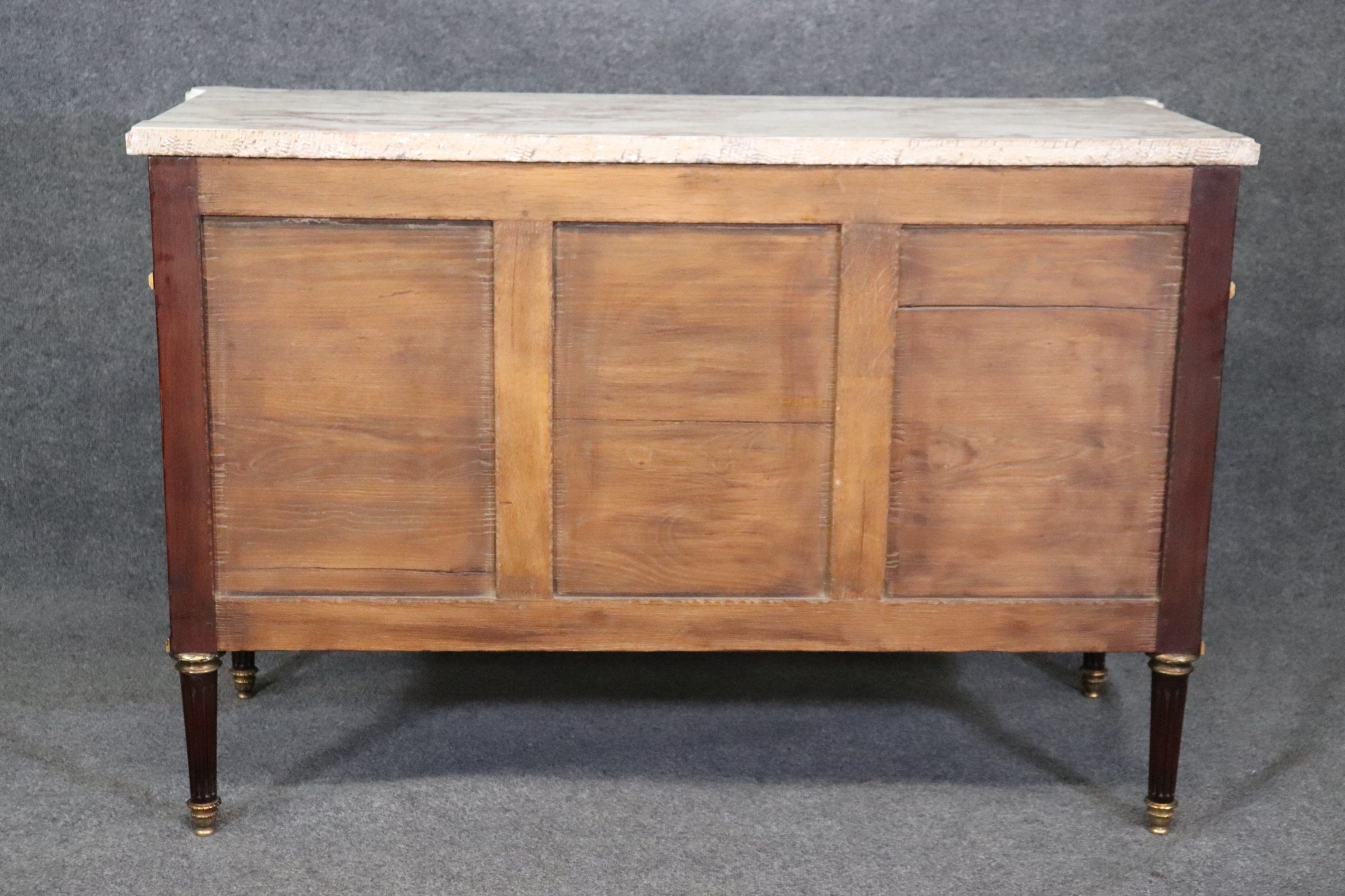 Antique 19th Century French Louis XVI Style Marble Top Commode Chest of Drawers, Antiques - Image 4