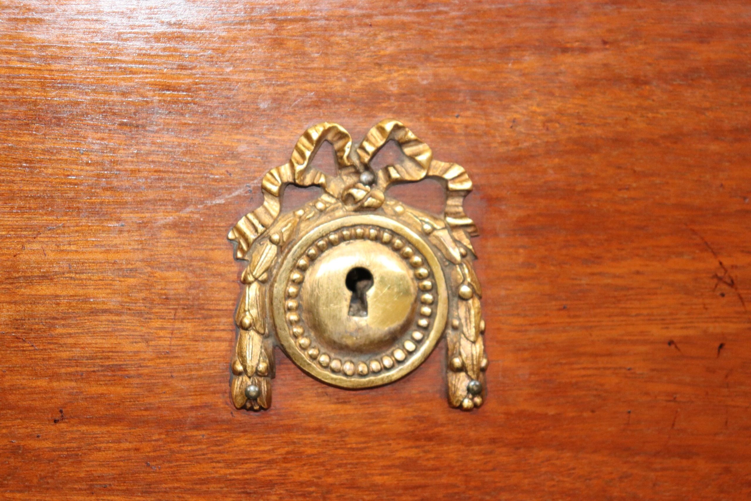 Antique 19th Century French Louis XVI Style Marble Top Commode Chest of Drawers, Antiques - Image 9