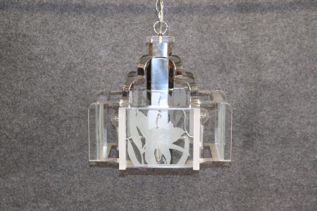 Mid Century Modern Frederick Raymond Art Deco Style Chandelier, Vintage Decor