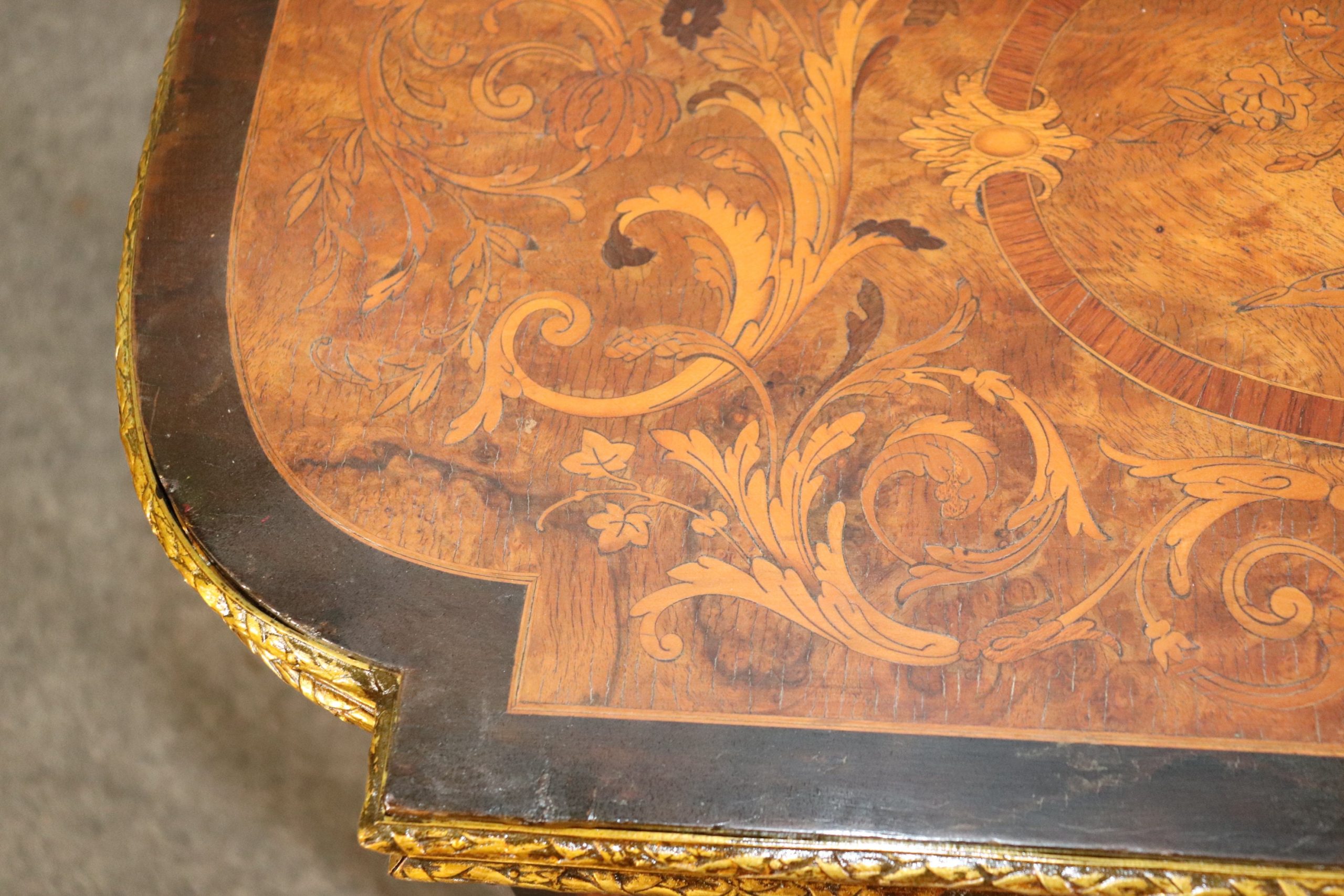 Antique 19th Century French Louis Phillipe Inlaid Flip Top Game Table, Antique Decor - Image 8
