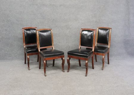 Set of 4 Signed Jean Selme for Jansen Regency Dining Side Chairs, Antiques
