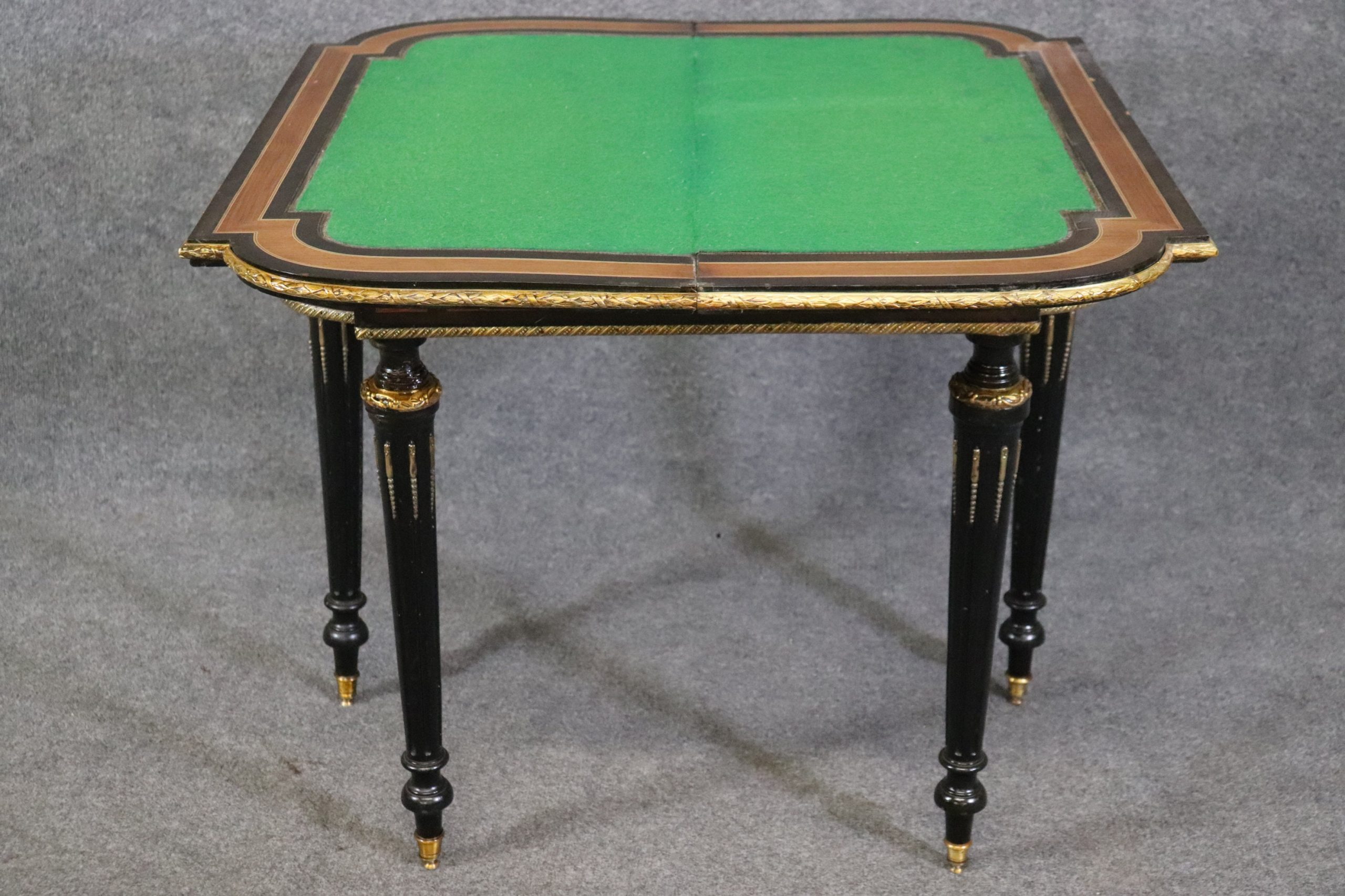 Antique 19th Century French Louis Phillipe Inlaid Flip Top Game Table, Antique Decor - Image 10