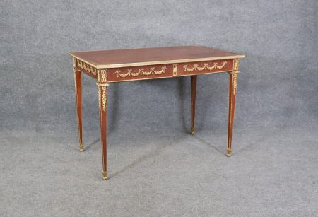 French Regency Louis XVI Style Bronze Mounted Writing Desk, Antique Desk