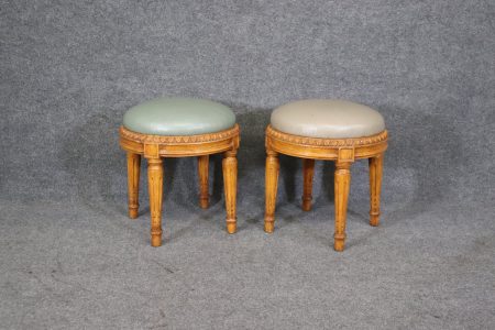 Pair of French Country Louis XVI Style Footstools, Furniture