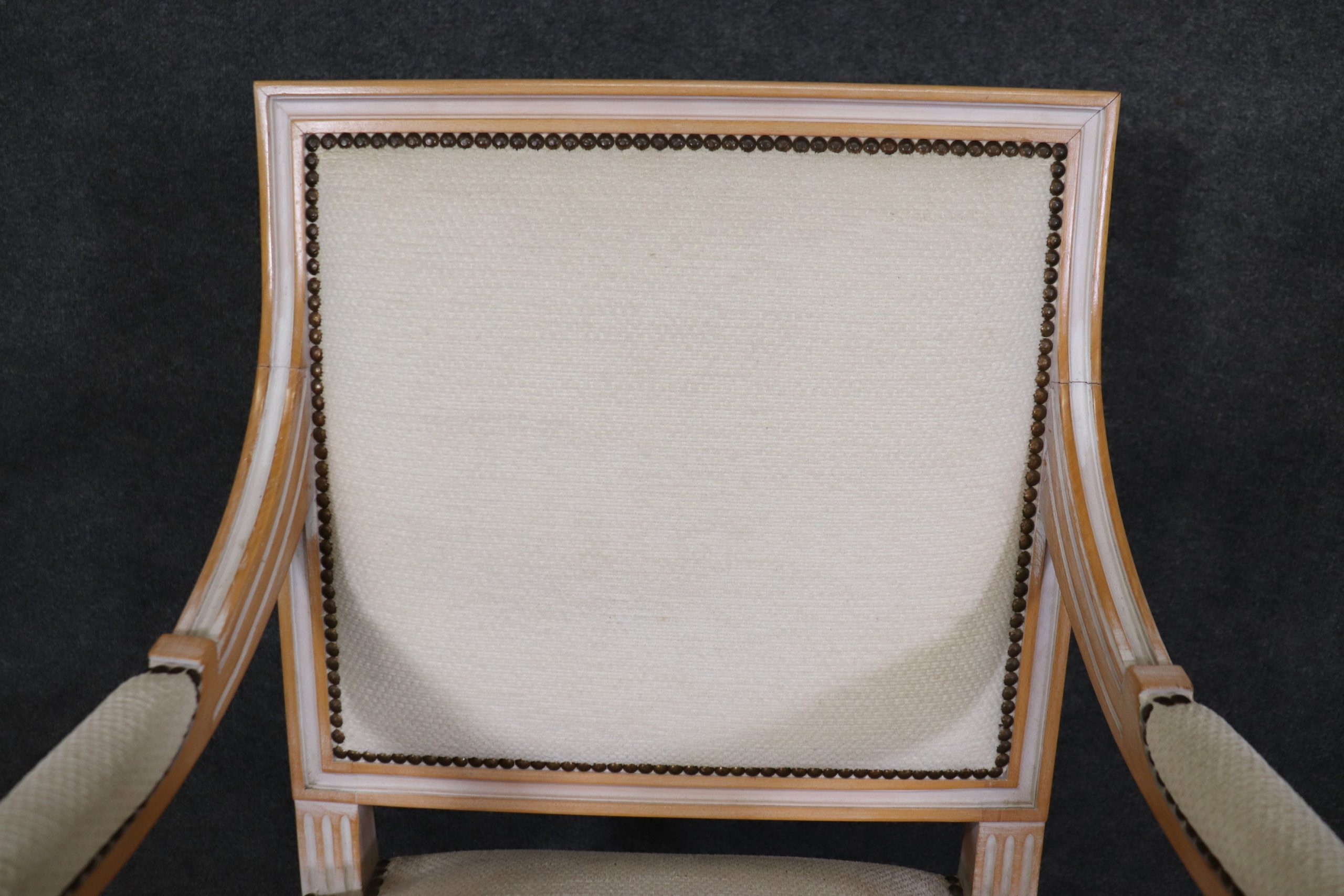 6 Louis XVI Style Paint Decorated Dining Room Chairs, Furniture - Image 8