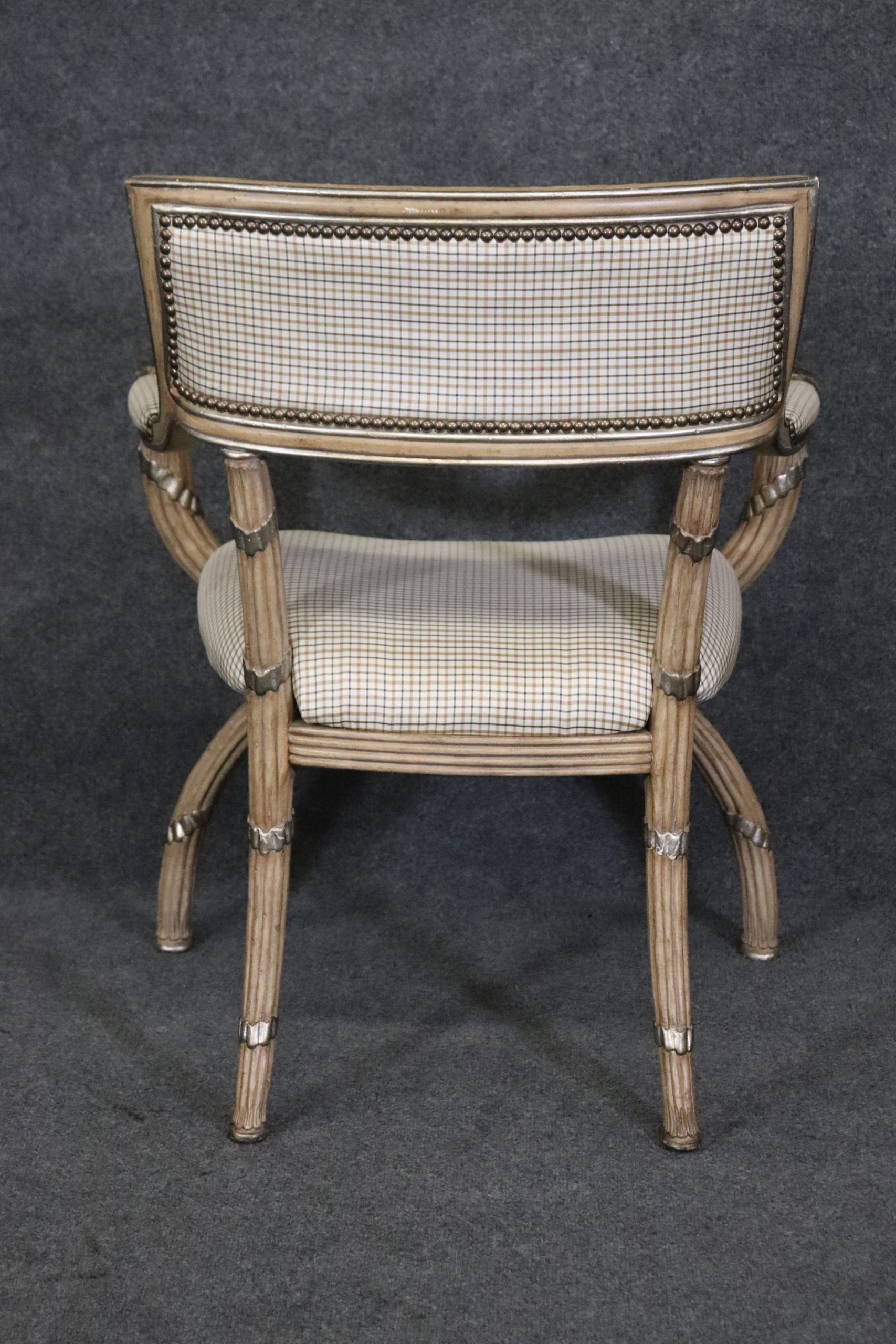 Beacon Hill Regency Style Paint Decorated Armchair, Vintage - Image 4