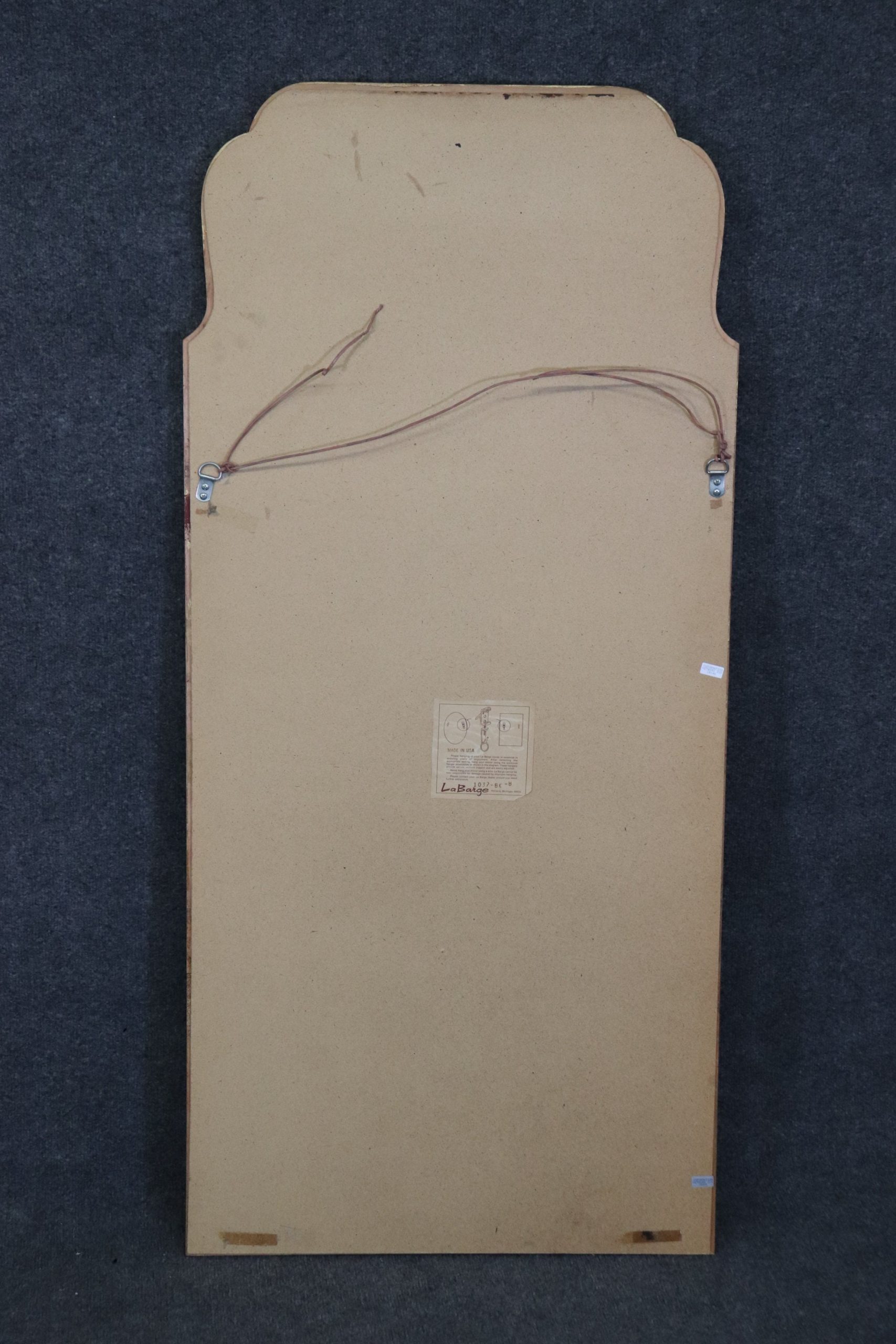 Mid Century LaBarge Beveled Glass Mirror with Japponed Chinoiserie Panel, Furniture - Image 3