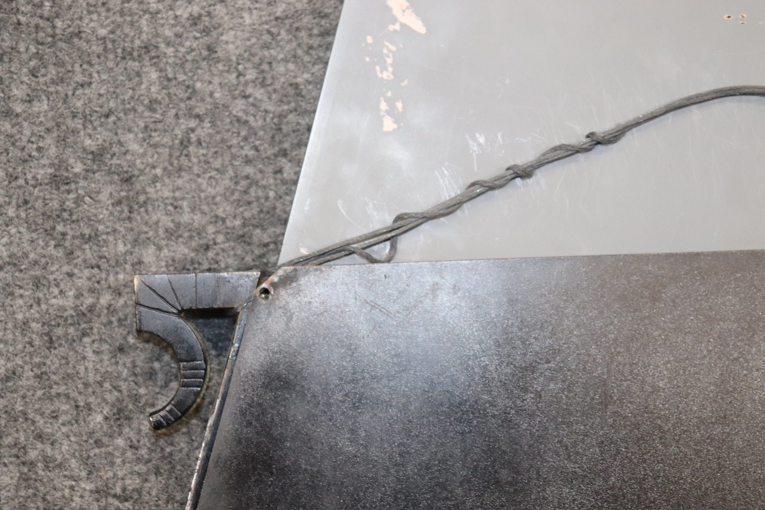 Art Deco French Beveled Glass Triangular Wall Mirror, Vintage Decor - Image 6