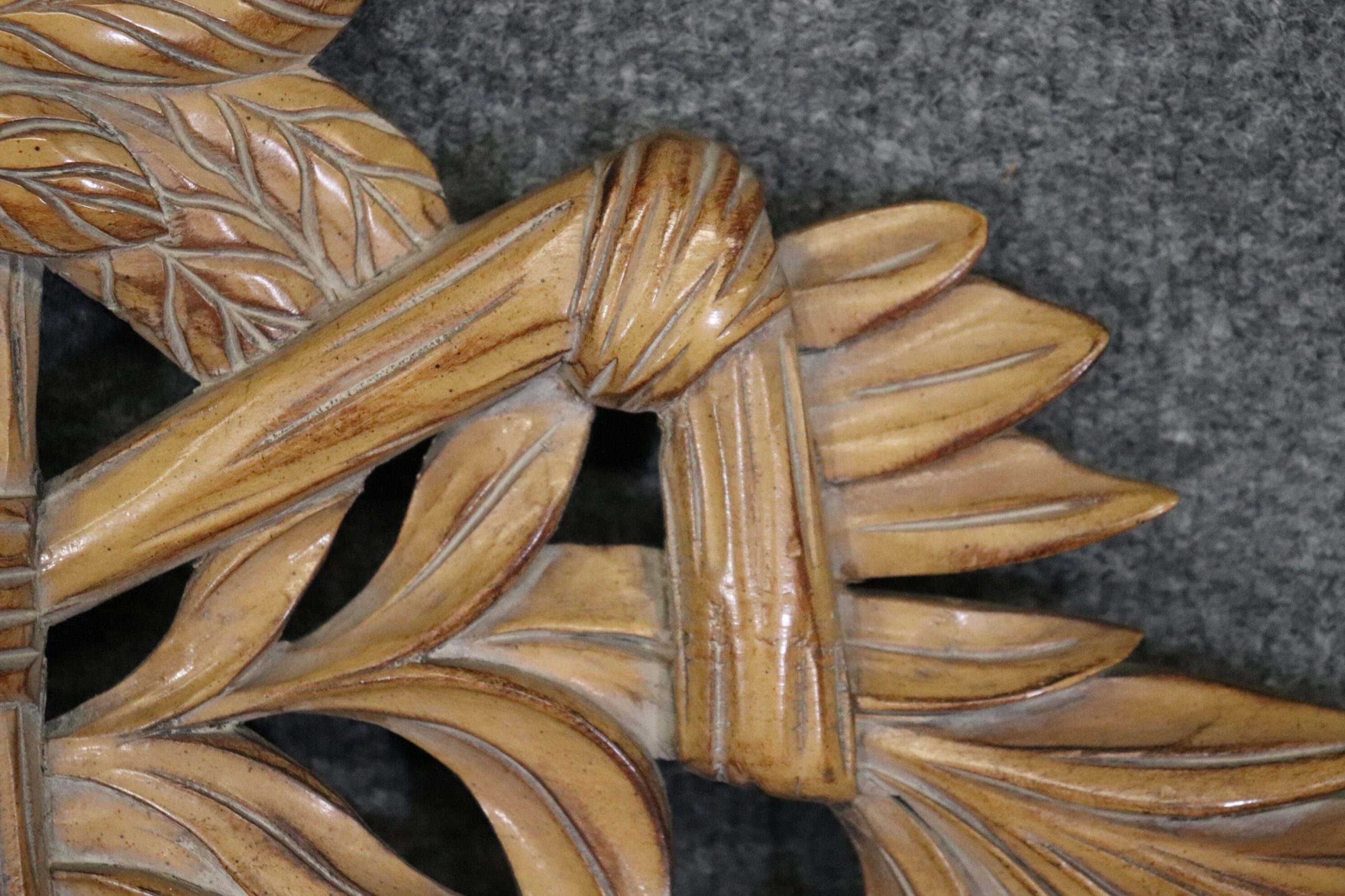 Louis XV Style Carved Wall Hanging Mirror, Vintage - Image 5